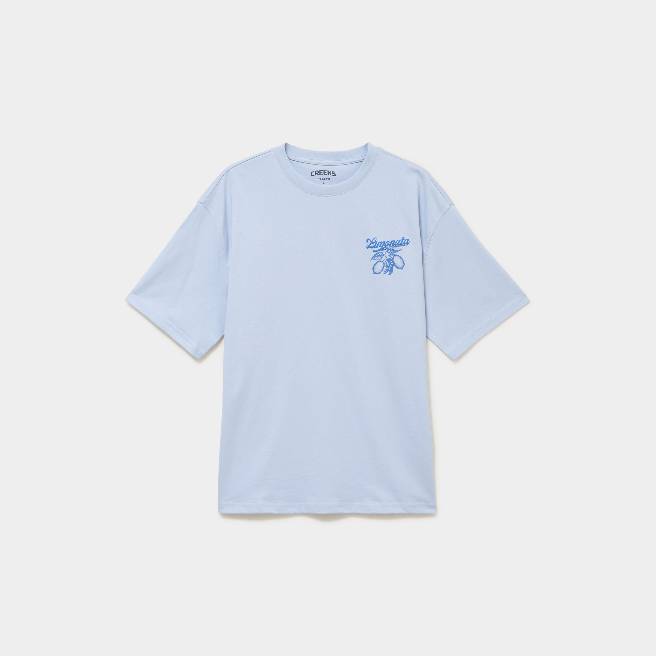 T-shirt coton &eacute;pais manches courtes bleu clair homme