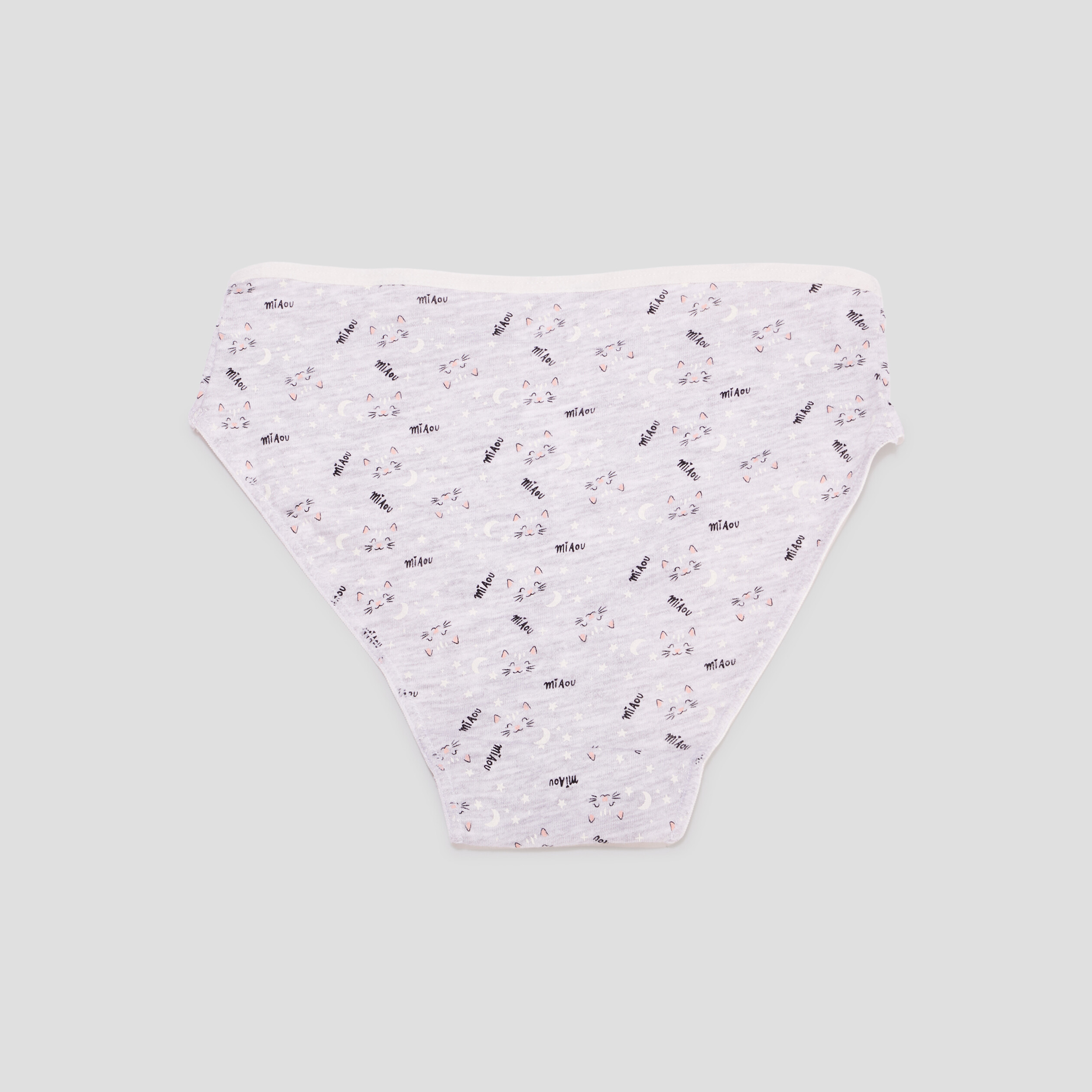 lot de 5 culottes coton detail noeud rose fille Lot de 5 culottes coton détail noeud rose fille