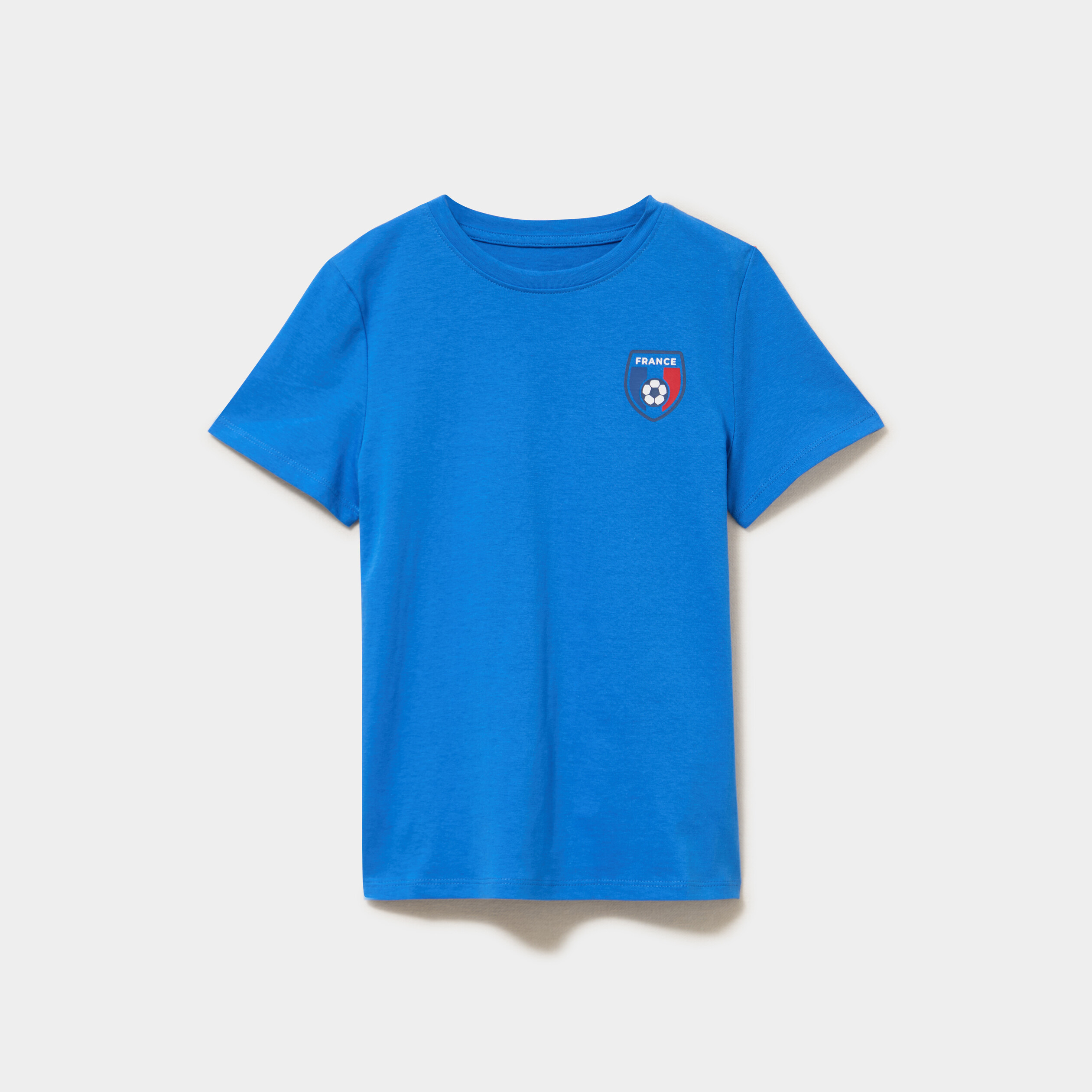 T-shirt maillot de football France bleu electrique mixte