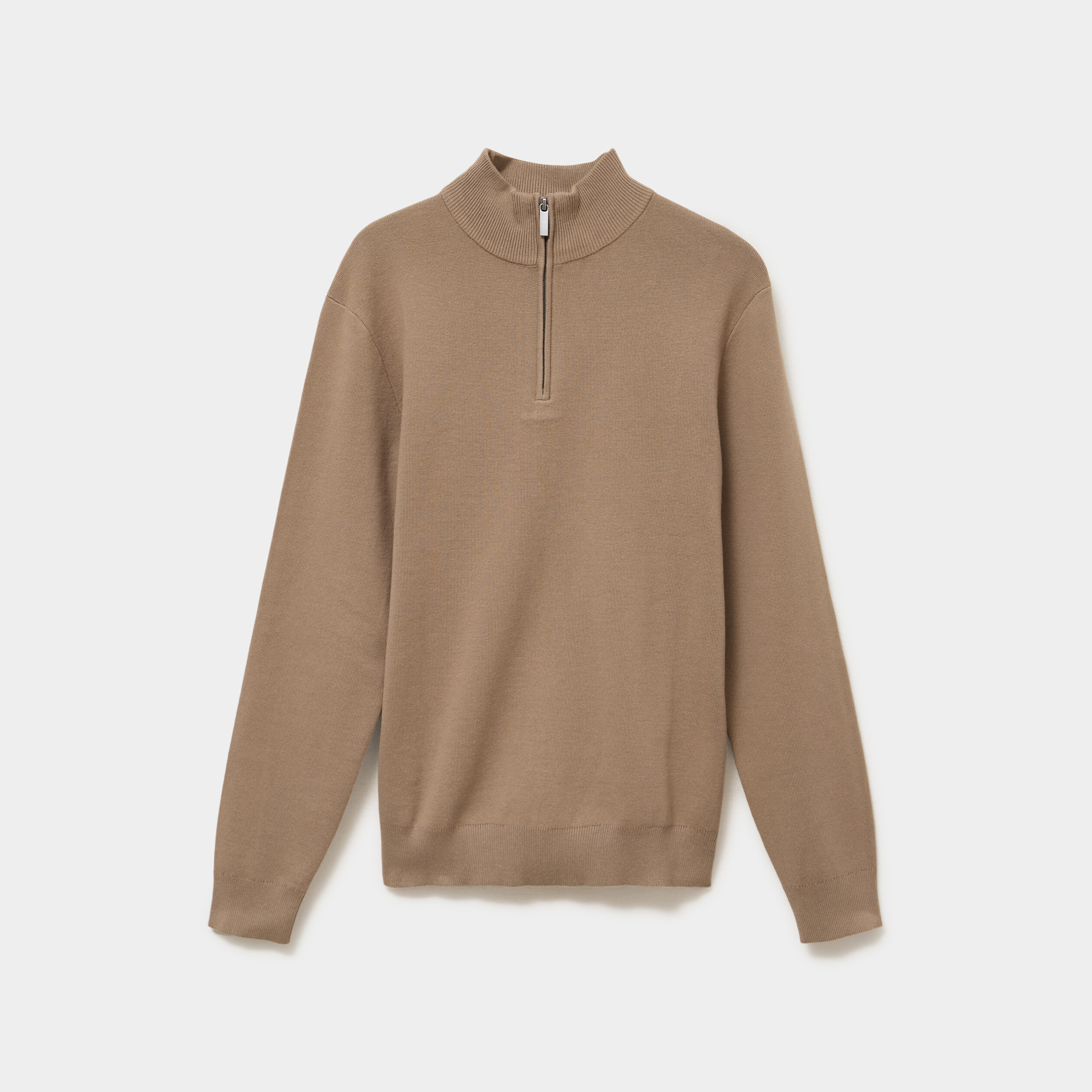 Pull camionneur manches longues taupe homme
