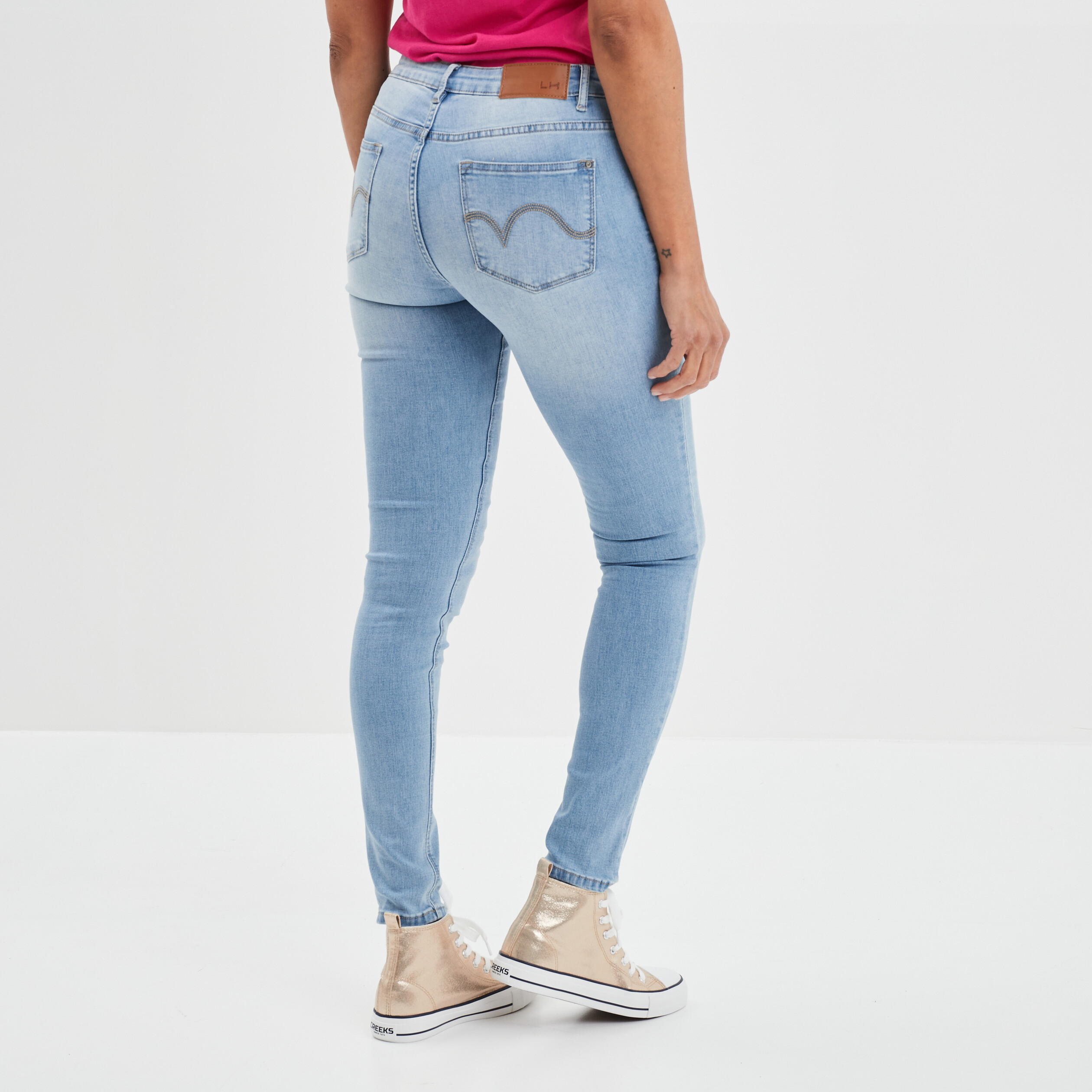 jeans slim taille standard denim double stone femme Jeans slim taille standard denim double stone femme