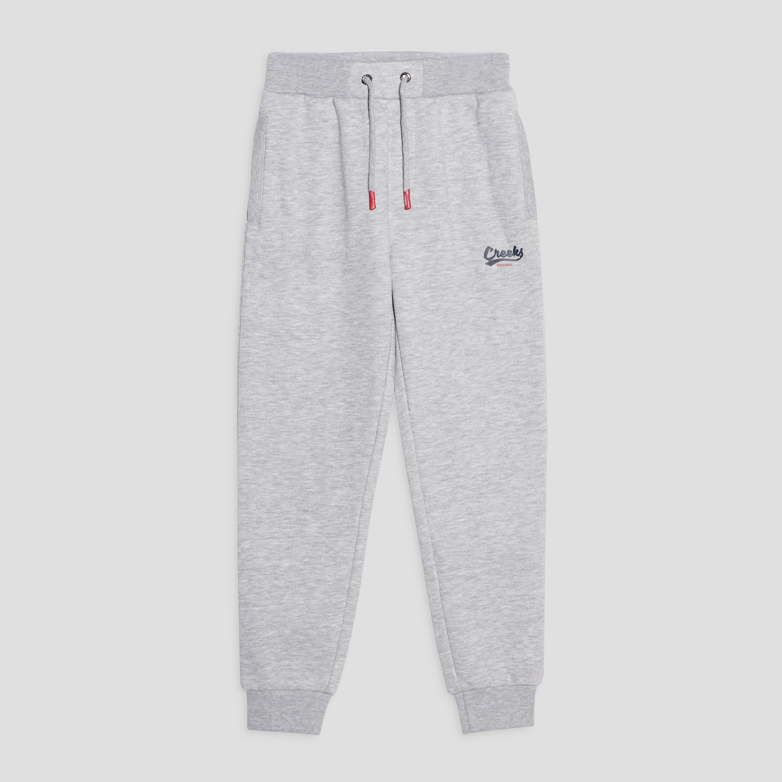 pantalon jogging droit creeks gris clair garcon Pantalon jogging droit Creeks gris clair garçon