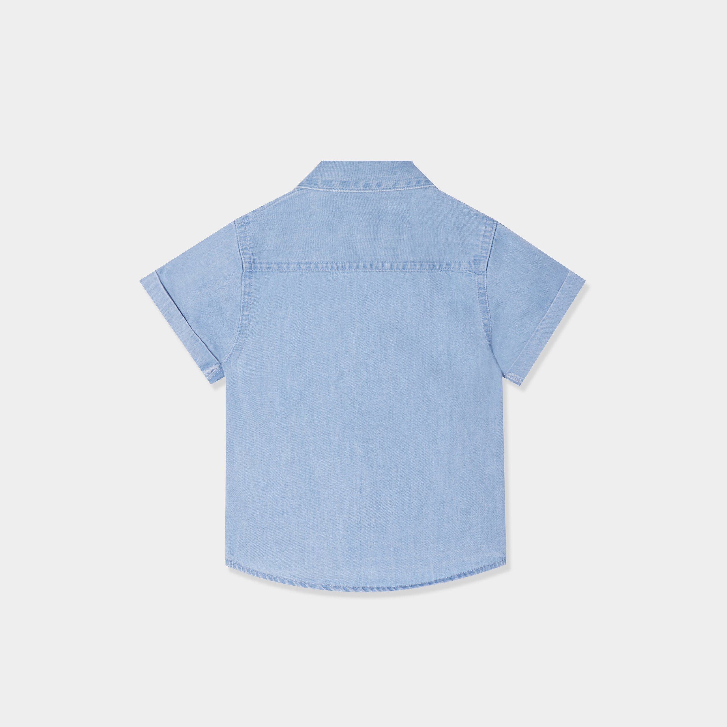 ensemble 2 pieces debardeur chemise jean denim bleach bebeg Ensemble 2 pièces débardeur chemise jean denim bleach bébé garçon