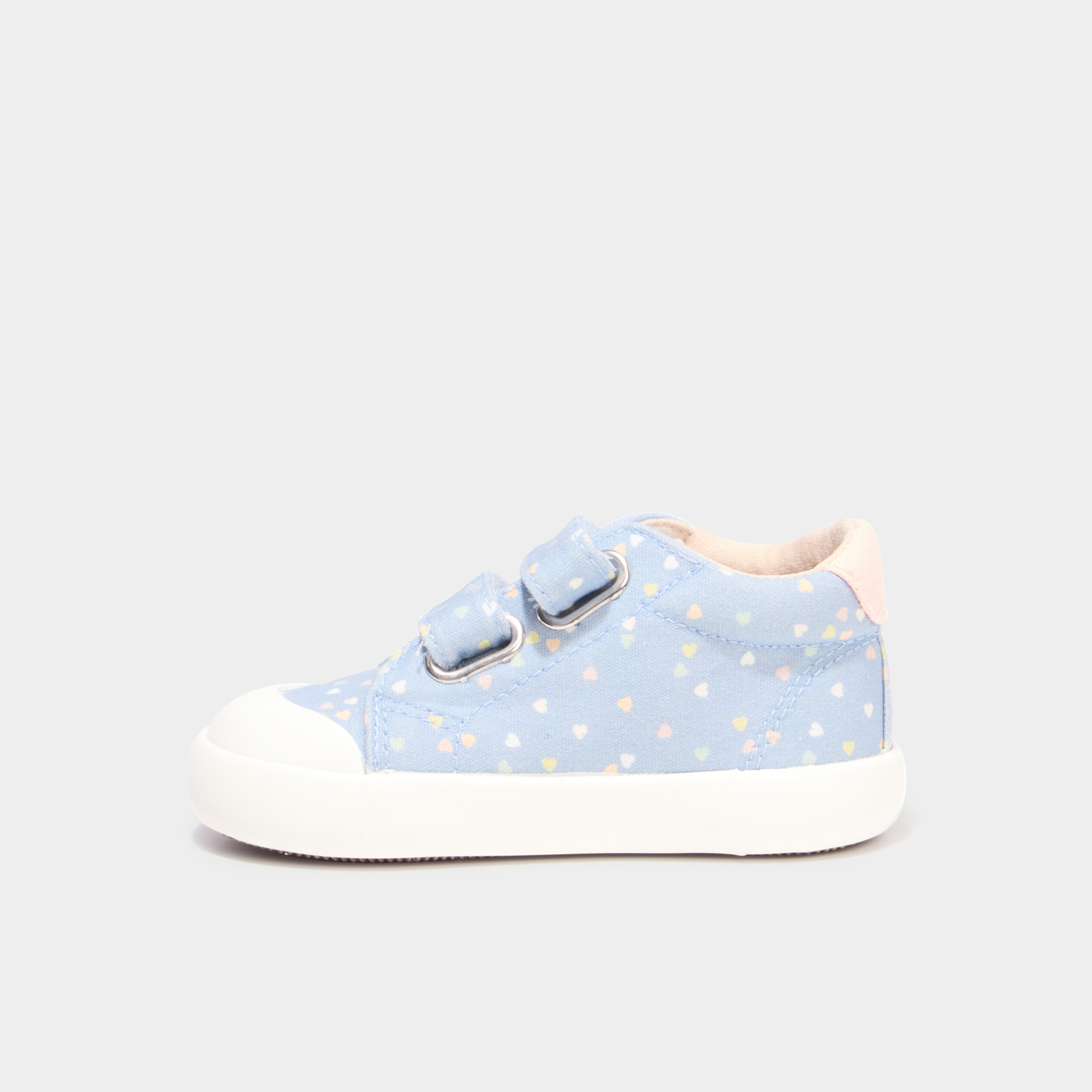 Baskets montantes scratchs bout renforc&eacute; bleu ciel b&eacute;b&eacute; fille