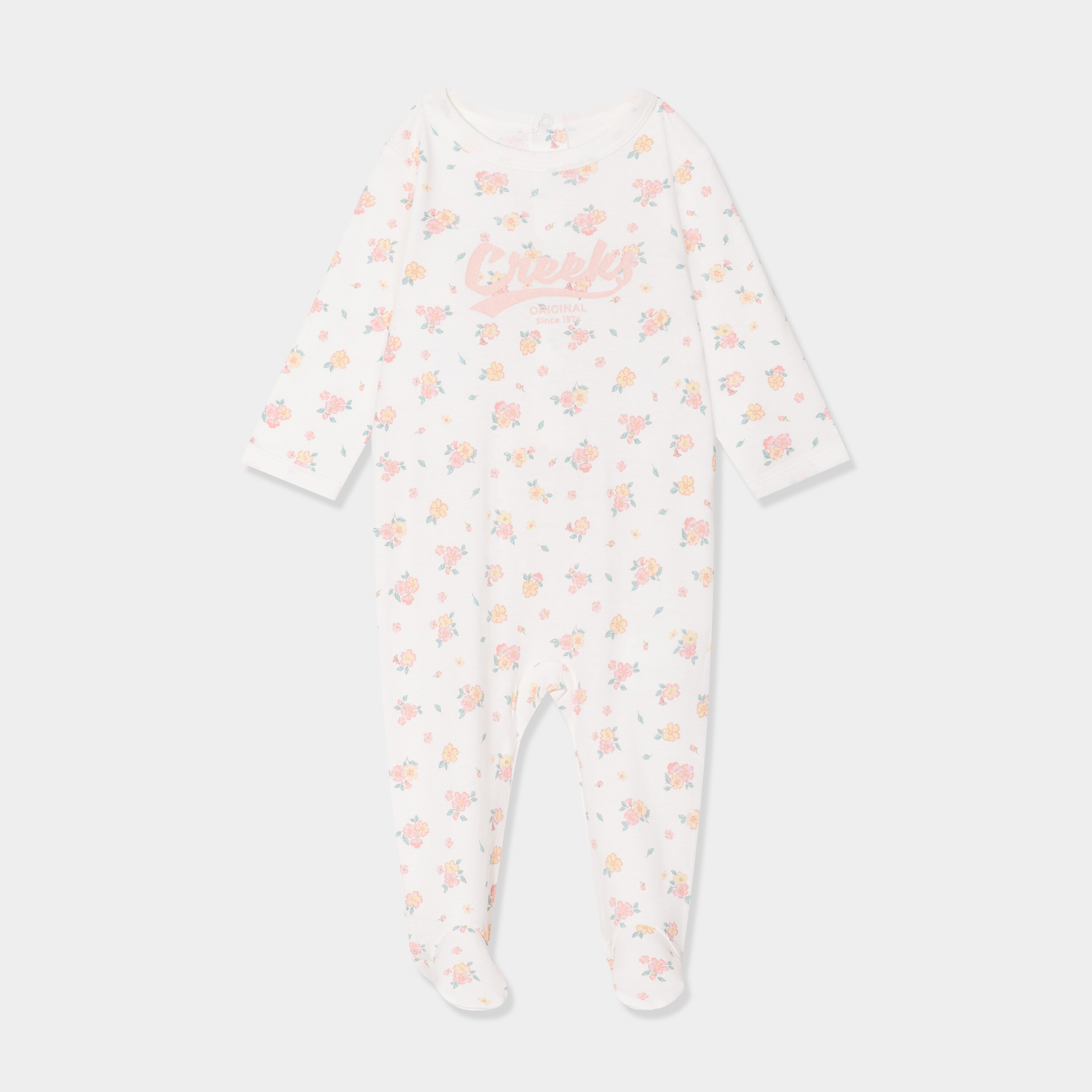 dors bien boutonne dos coton ecru bebef Dors-bien boutonné dos coton ecru bébé fille