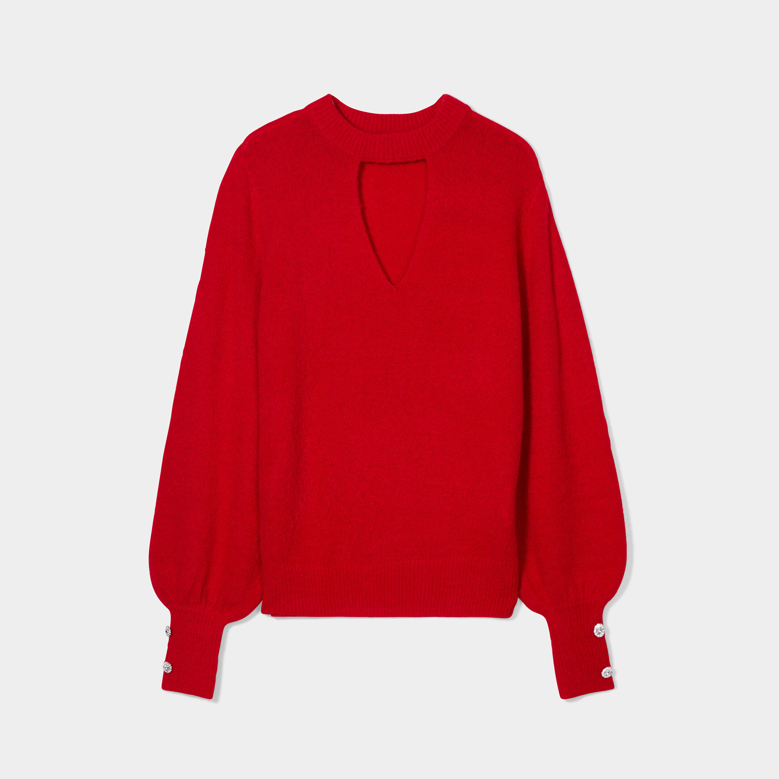 Pull femme rouge vif store