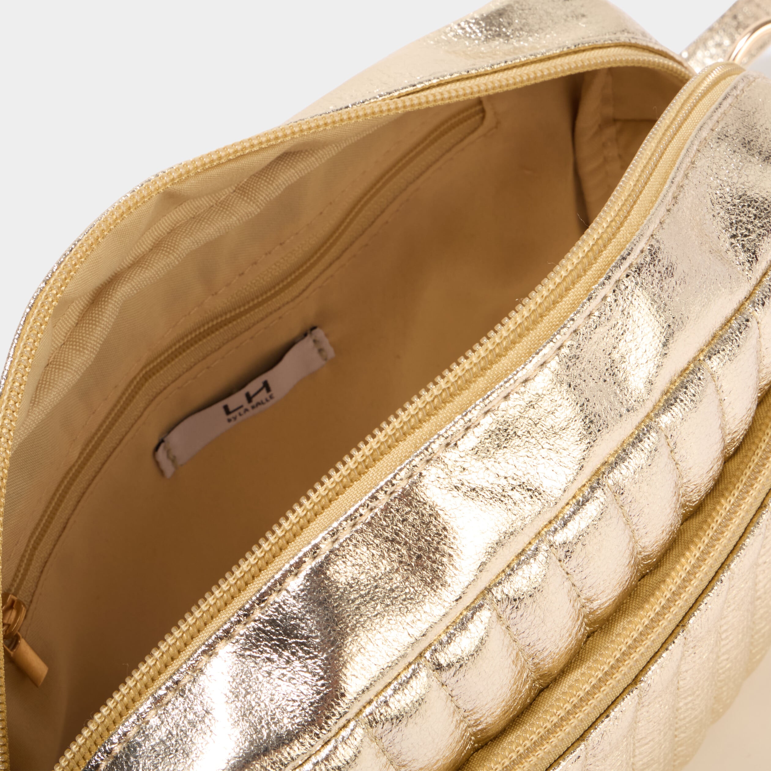 Sac en bandouli&egrave;re couleur or femme