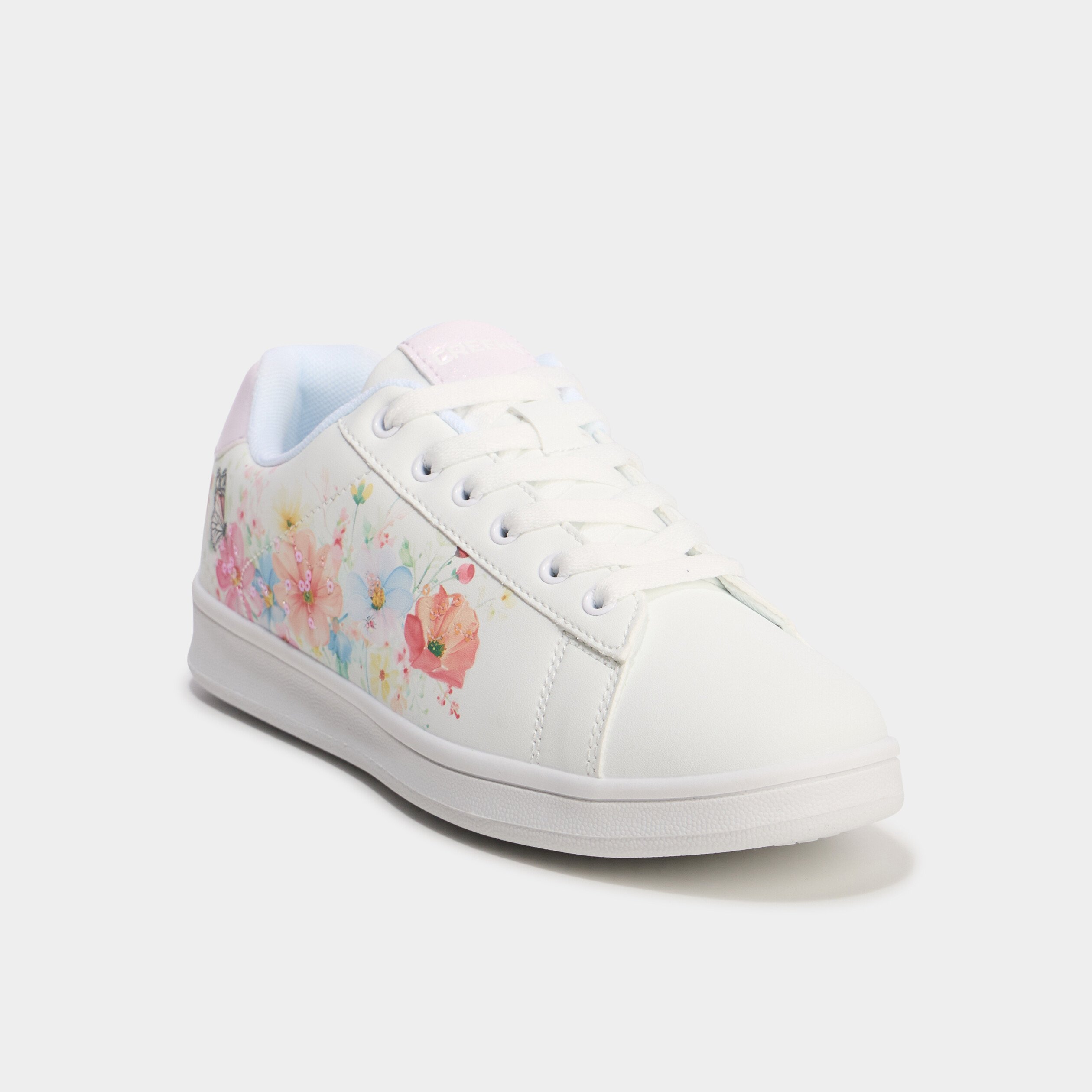 tennis basses a lacets et sequins blanc fille Tennis basses à lacets et sequins blanc fille