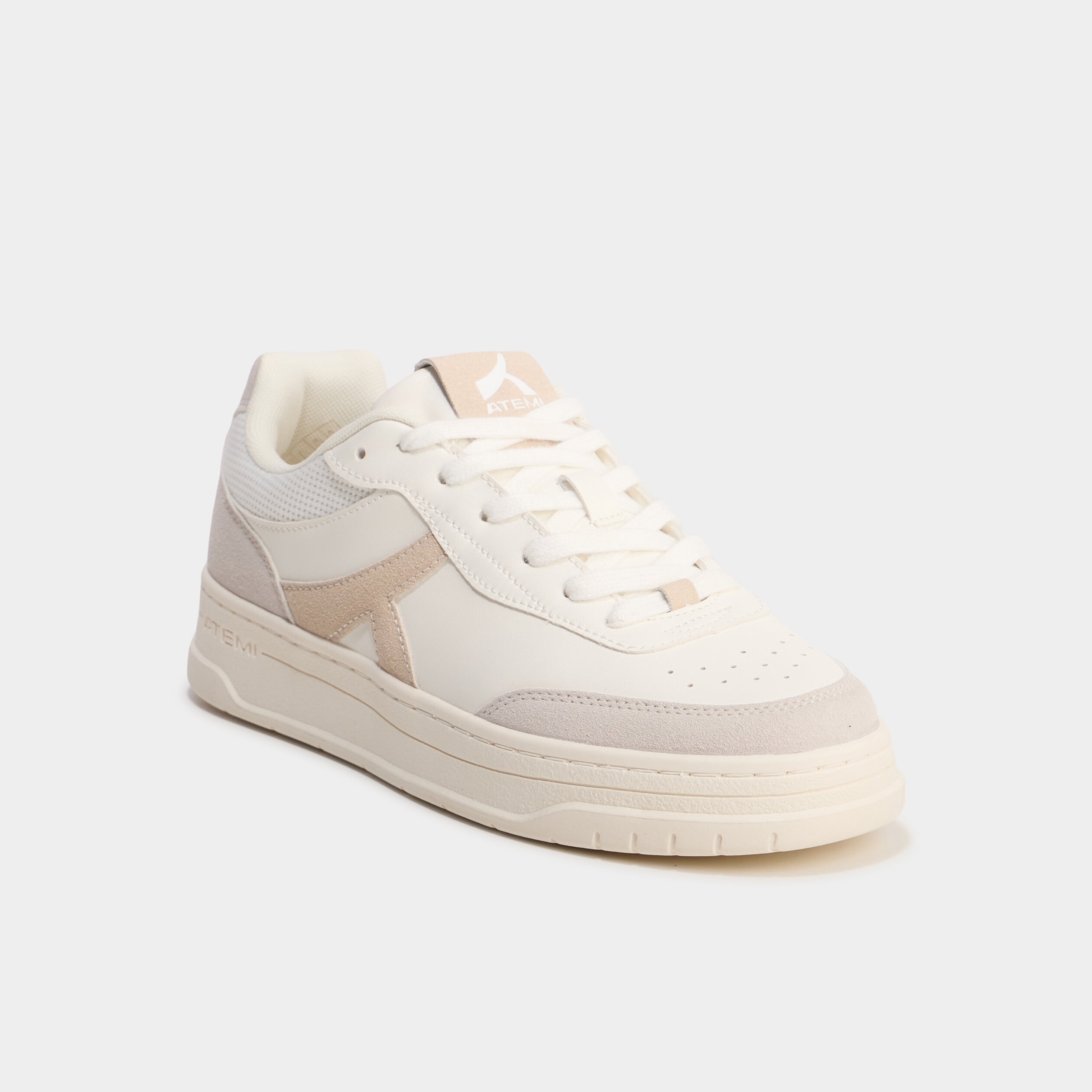 Tennis basses &agrave; lacets sable femme