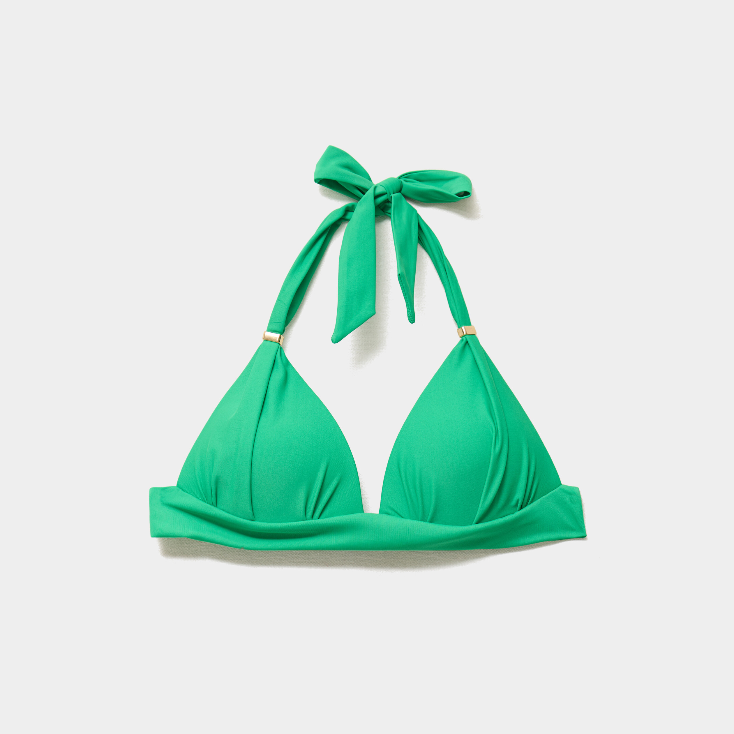 Haut de maillot de bain forme triangle vert menthe femme