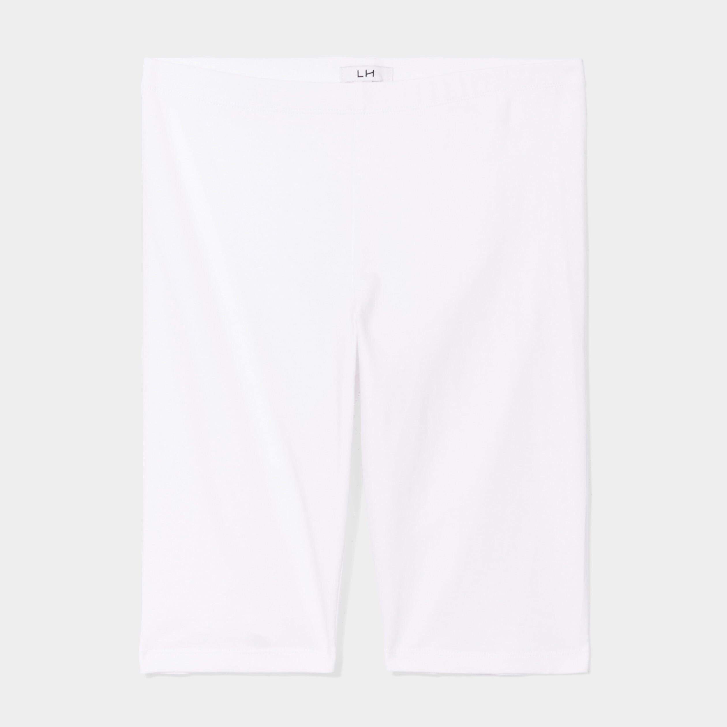 Short cycliste coton stretch blanc femme