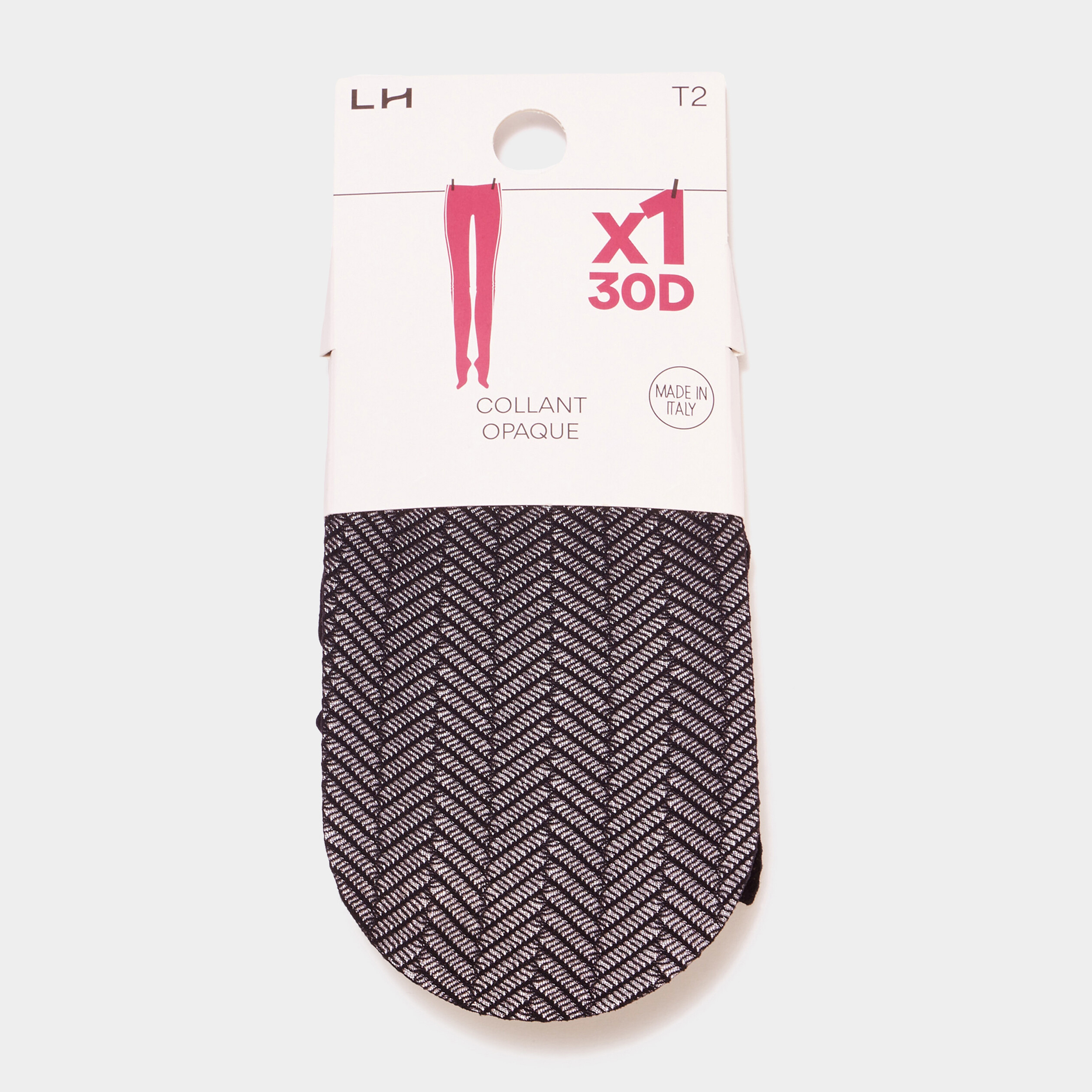 Collant Semi-Opaque 30D Motif Losanges Bleuforêt Pour Femme | Valérie Simon