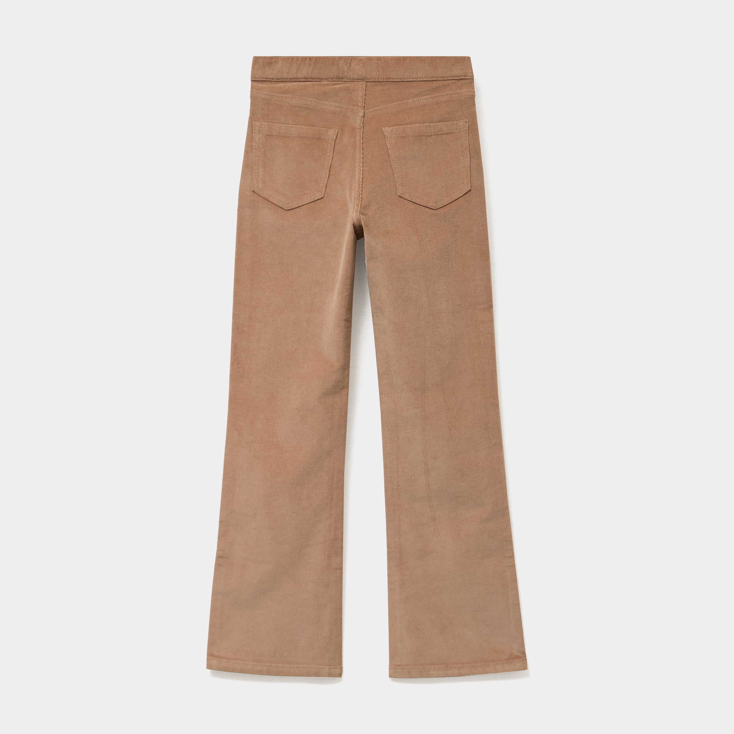 Tregging flare stretch effet velours camel fille