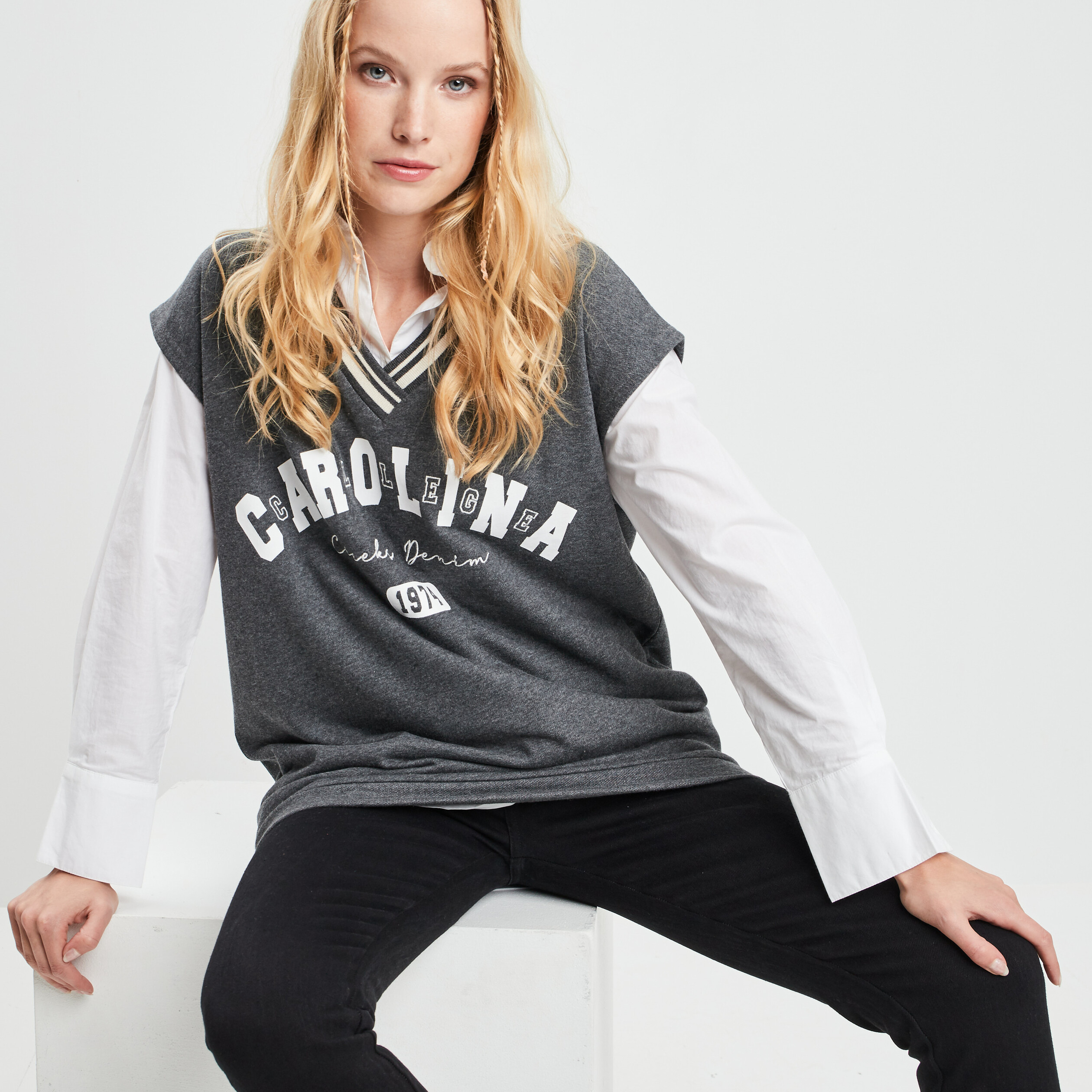 Sweat sans online manches femme