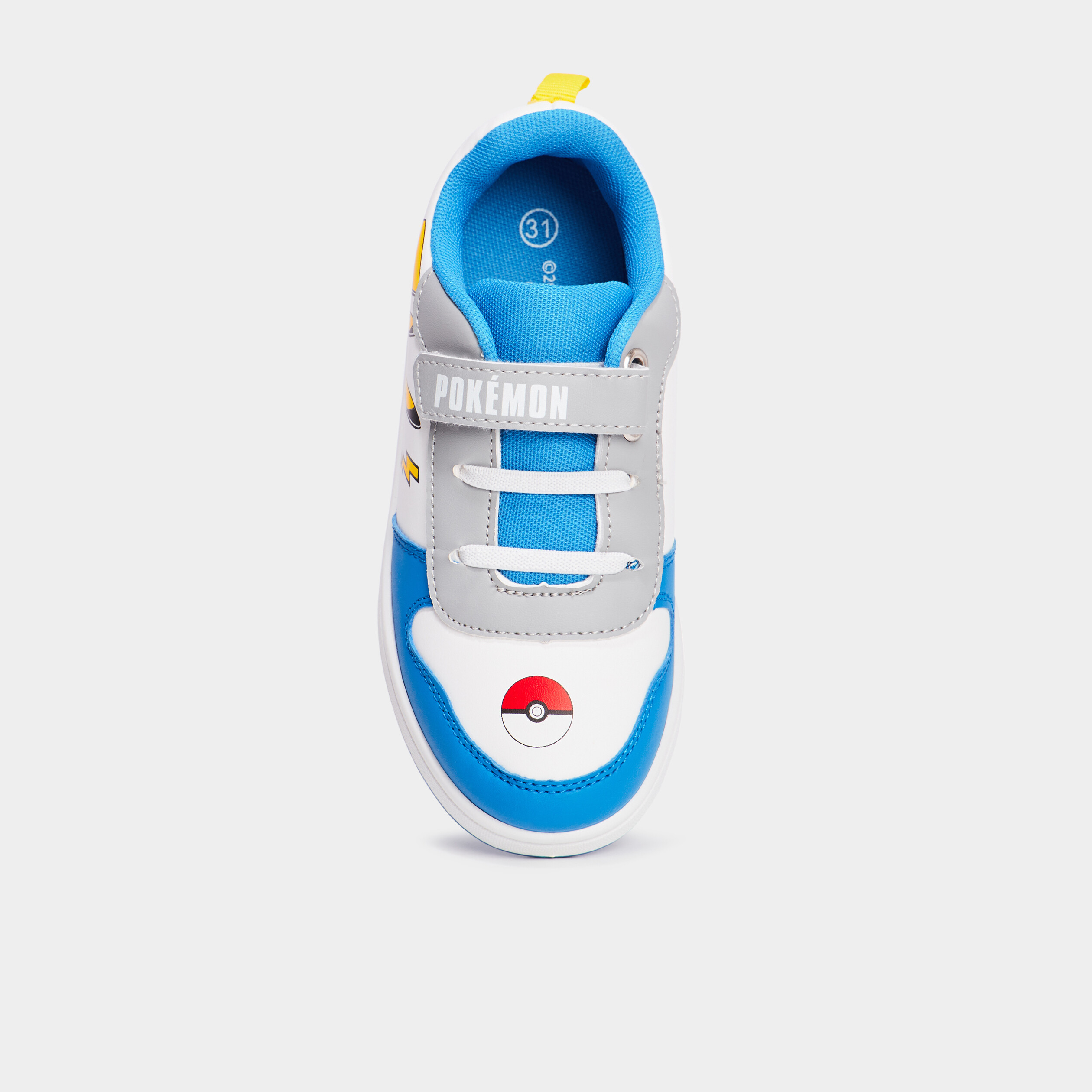 tennis basses a scratchs pokemon pikachu bleu garcon Tennis basses à scratchs Pokémon Pikachu bleu garçon