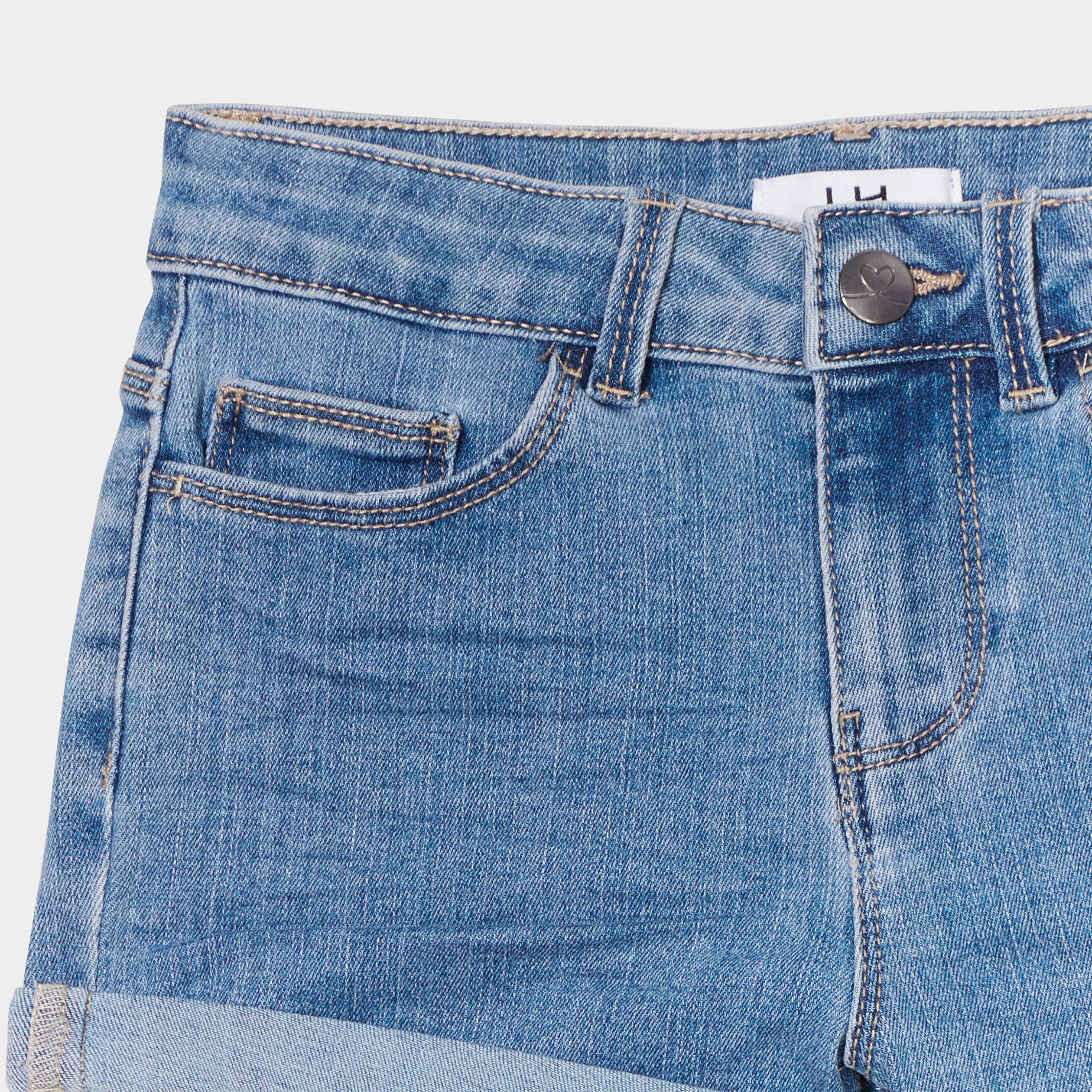 Short en jean denim 5 poches denim double stone fille