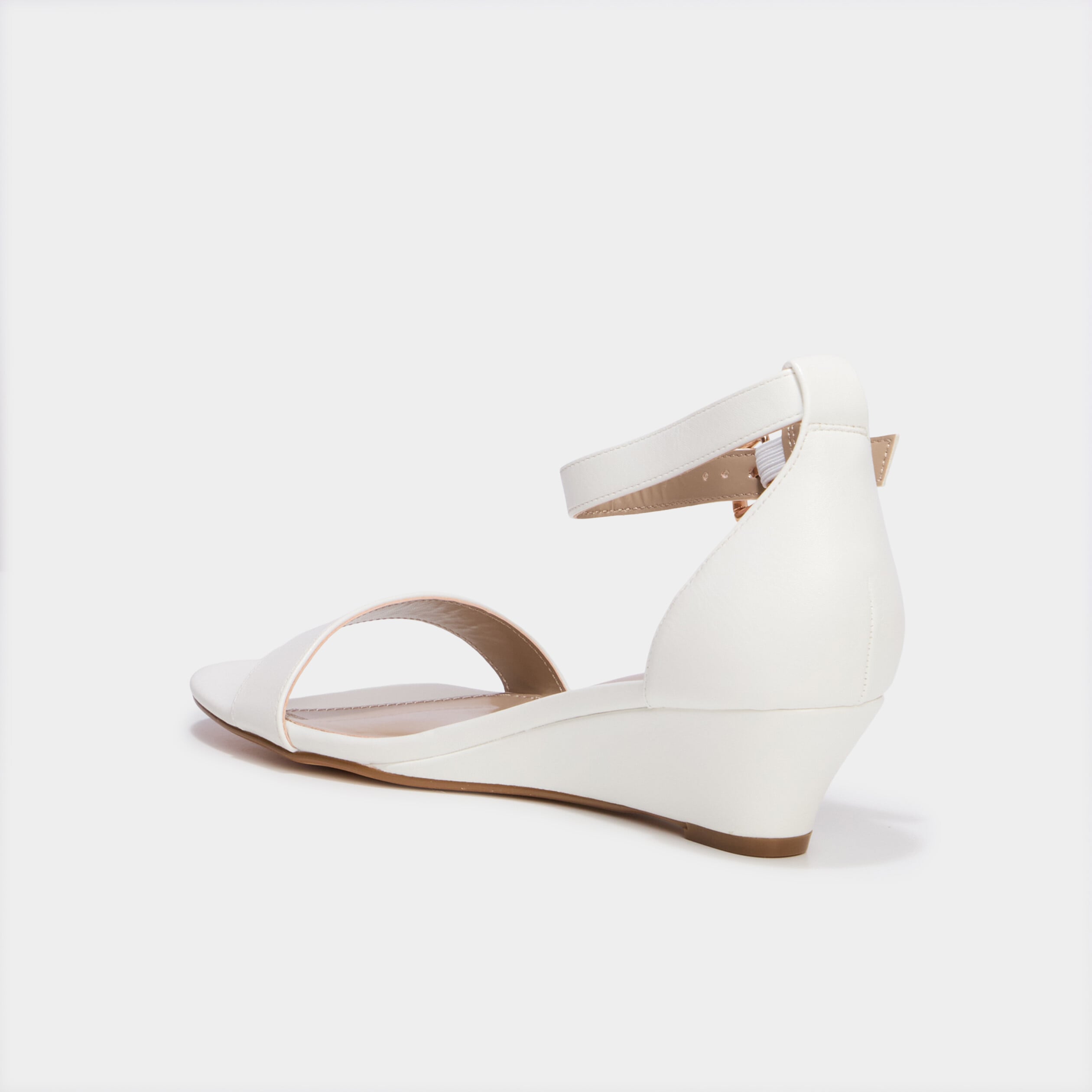 Sandales &agrave; talons blanc femme