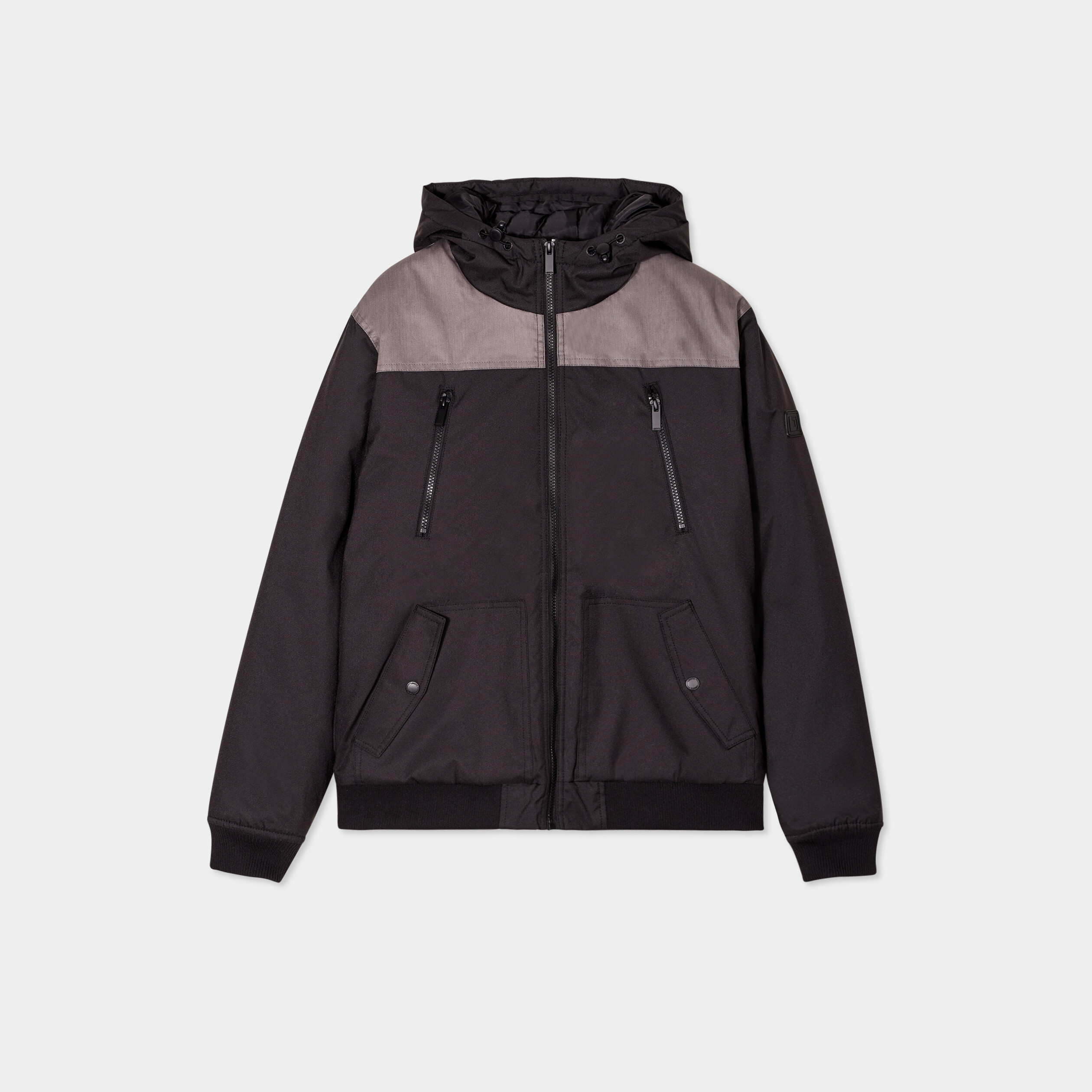 blouson deperlant zippe capuche liberto noir homme Blouson déperlant zippé capuche Liberto noir homme