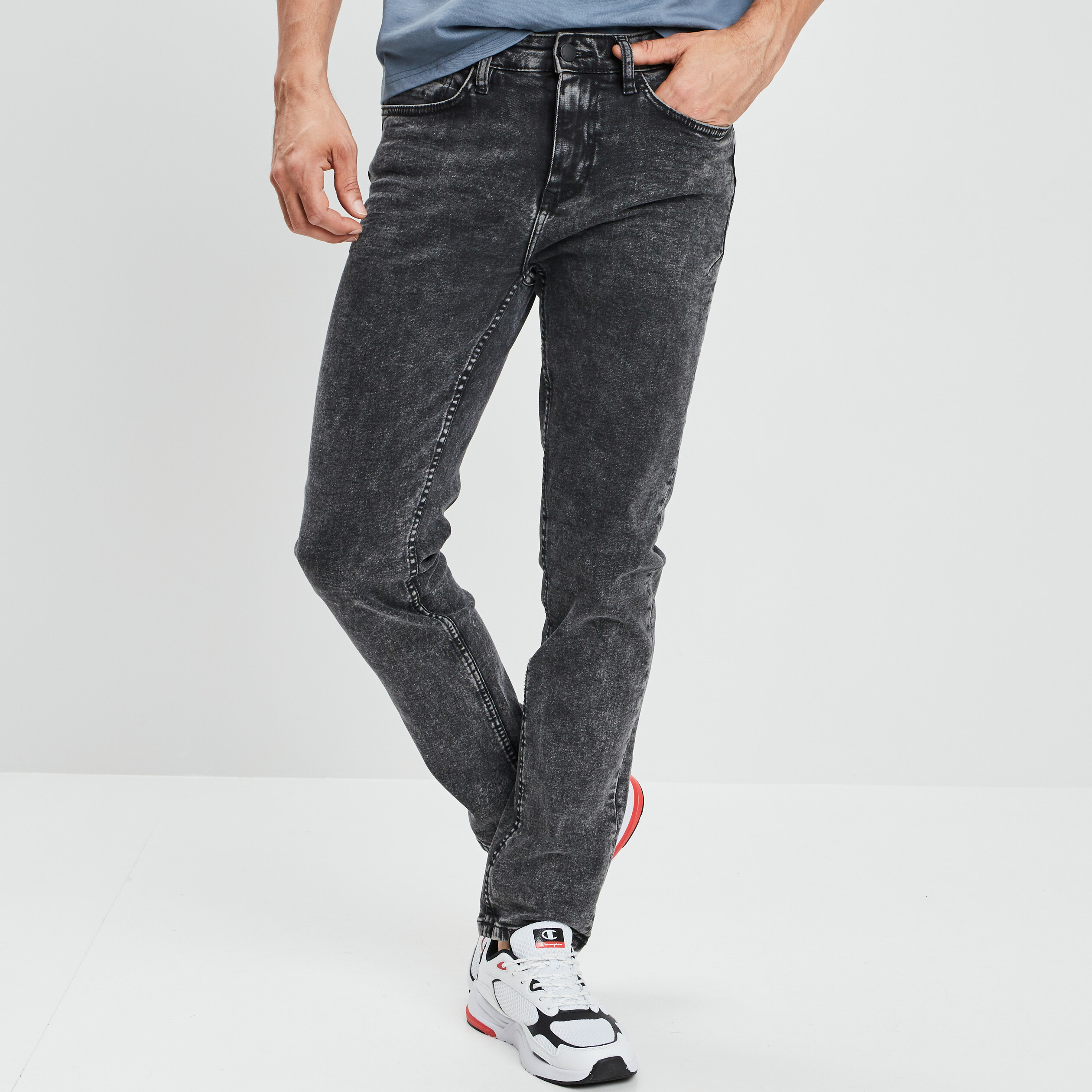 jeans straight denim snow noir homme Jeans straight denim snow noir homme