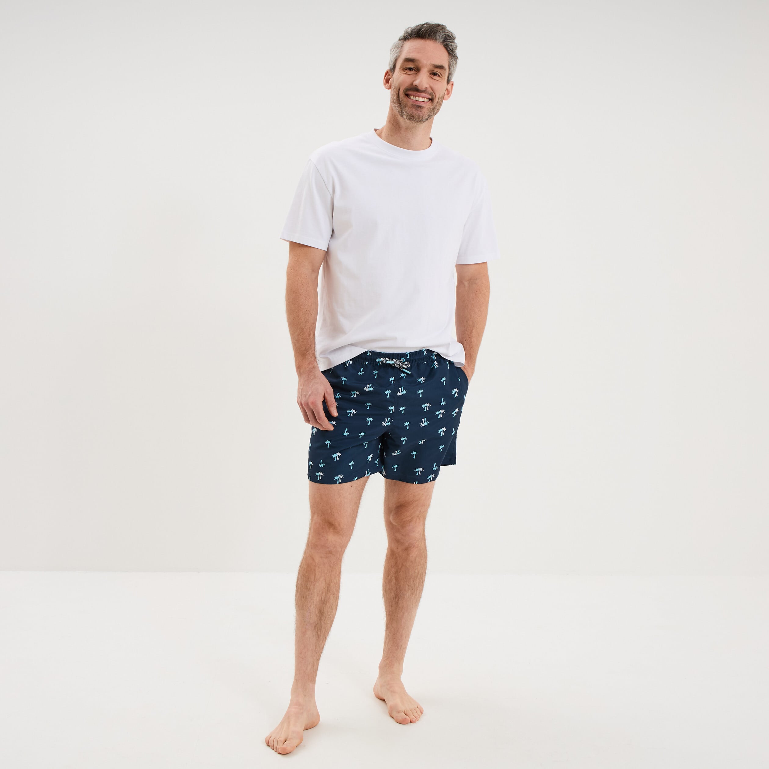 Short de bain bleu marine homme