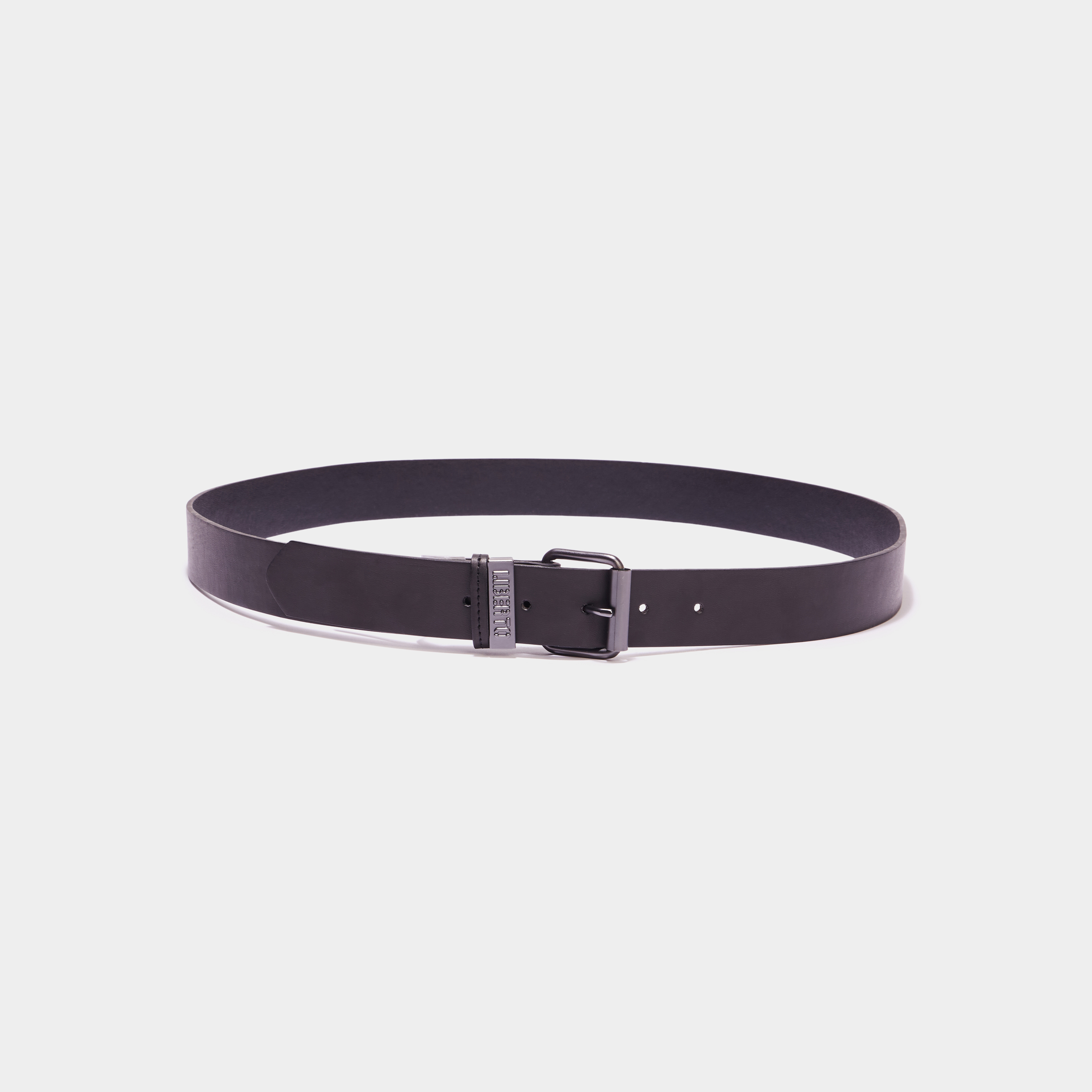 Ceinture avec boucle carr&eacute;e noir homme