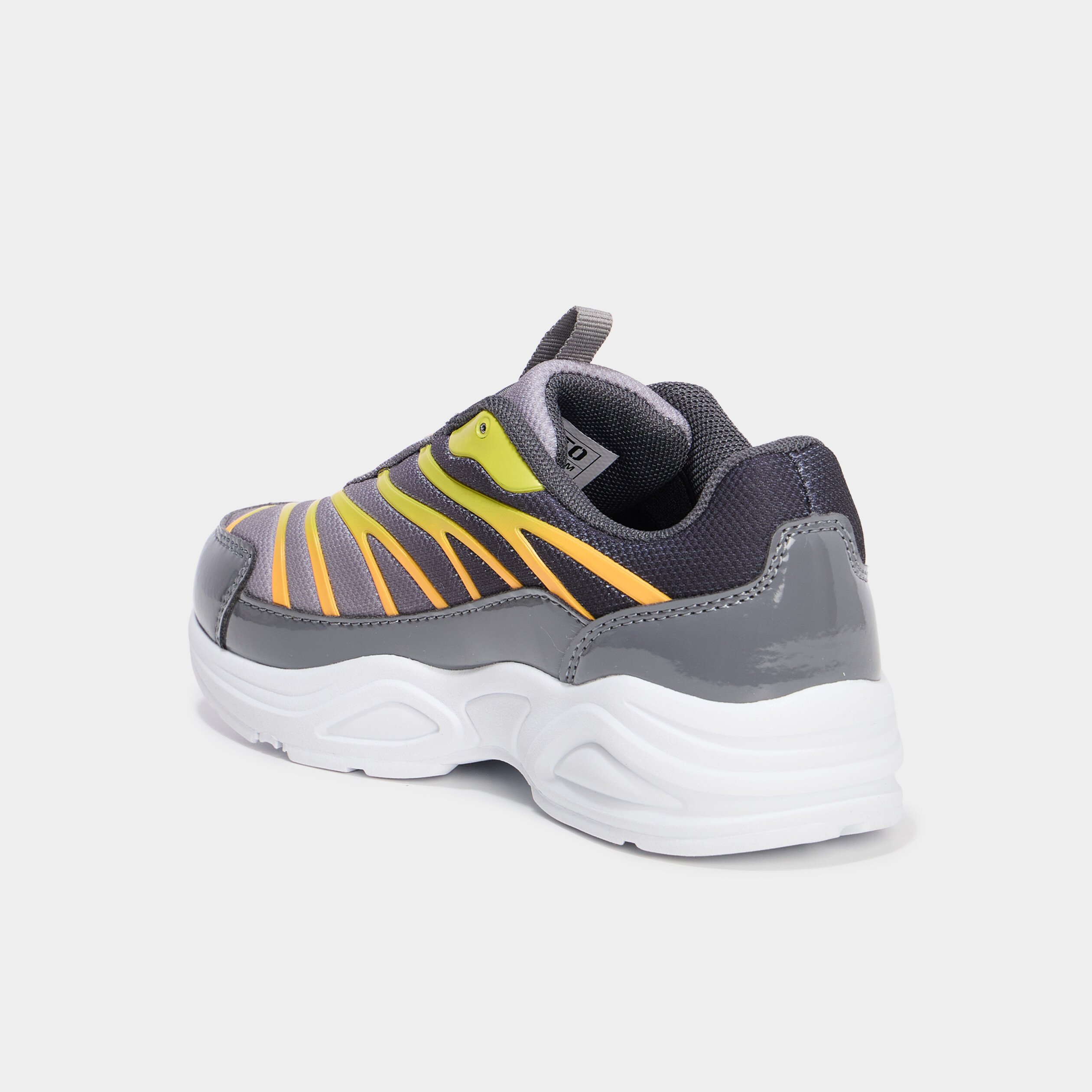 baskets running lacets elastiques gris garcon Baskets running lacets élastiqués gris garçon