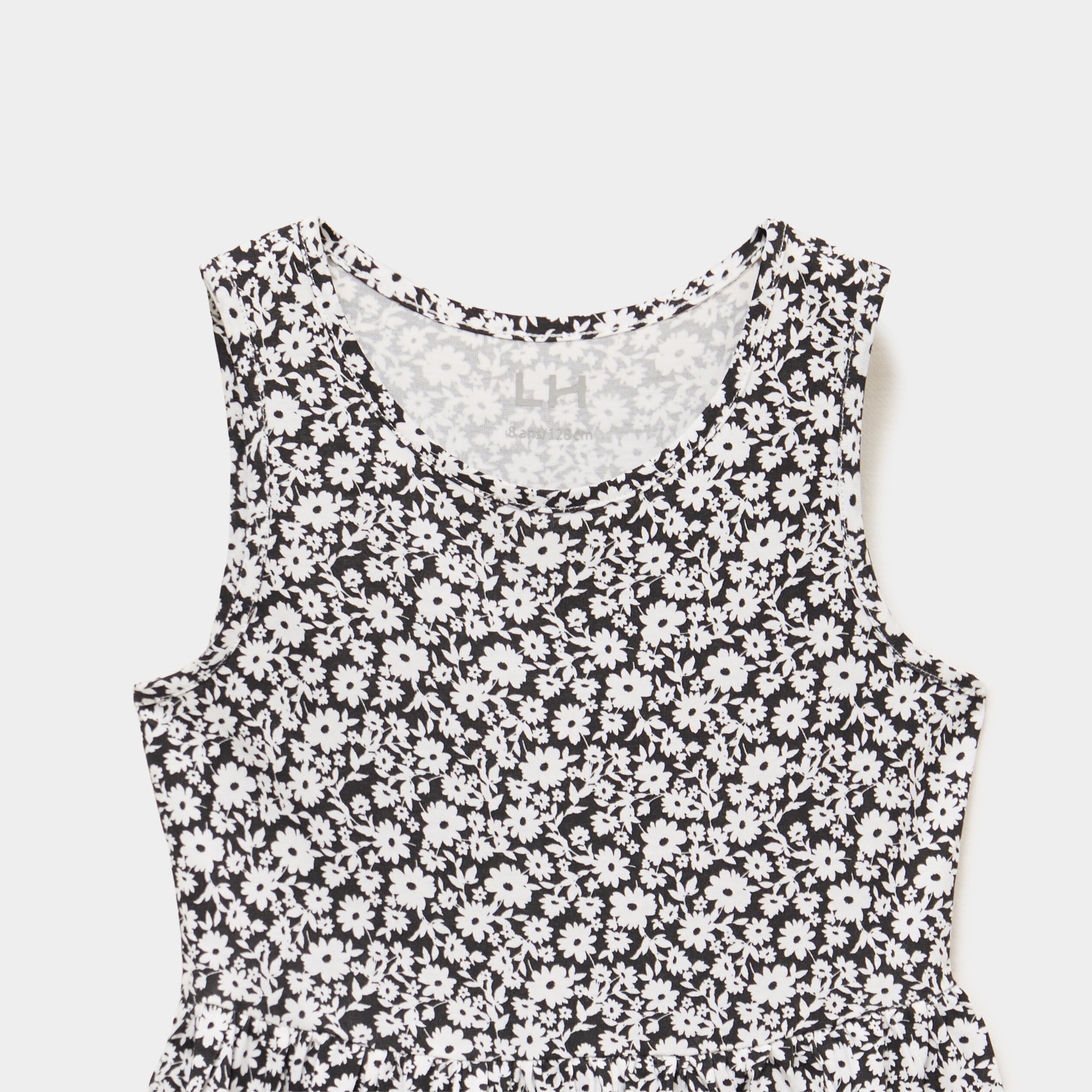 Robe patineuse sans manches coton ecru fille