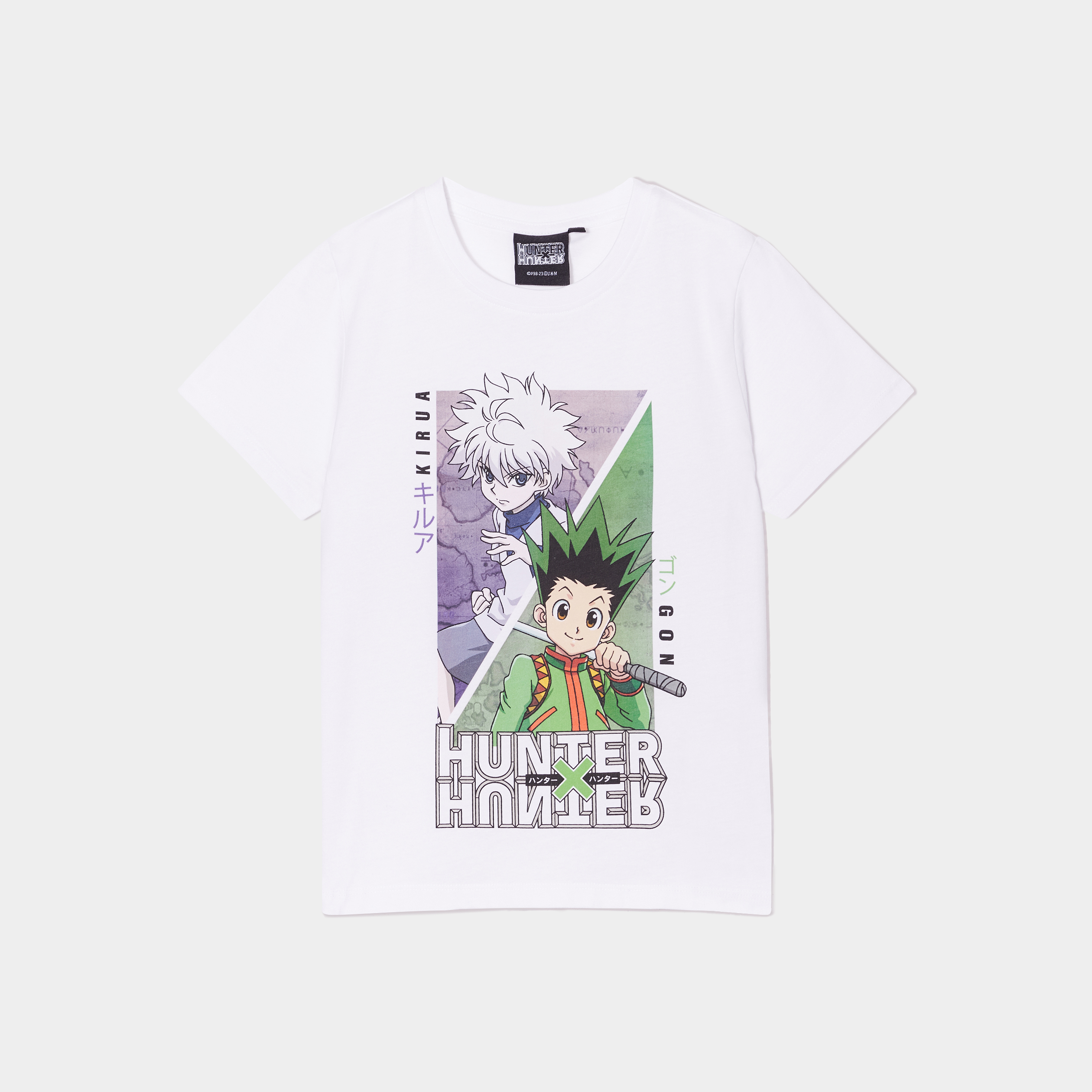 t shirt manches courtes hunter x hunter blanc garcon T-shirt manches courtes Hunter X Hunter blanc garçon