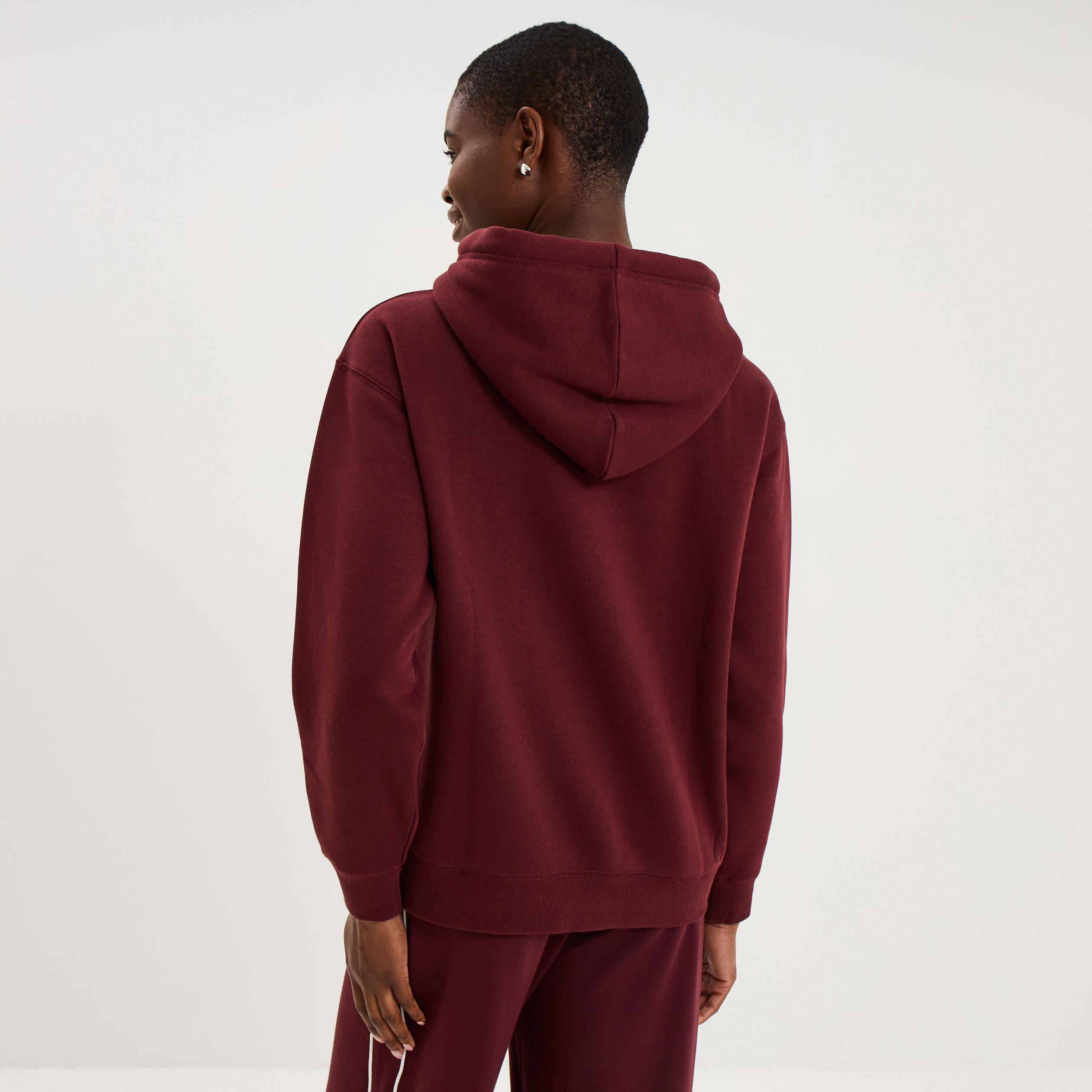 Sweat &agrave; capuche hoodie violet fonc&eacute; femme