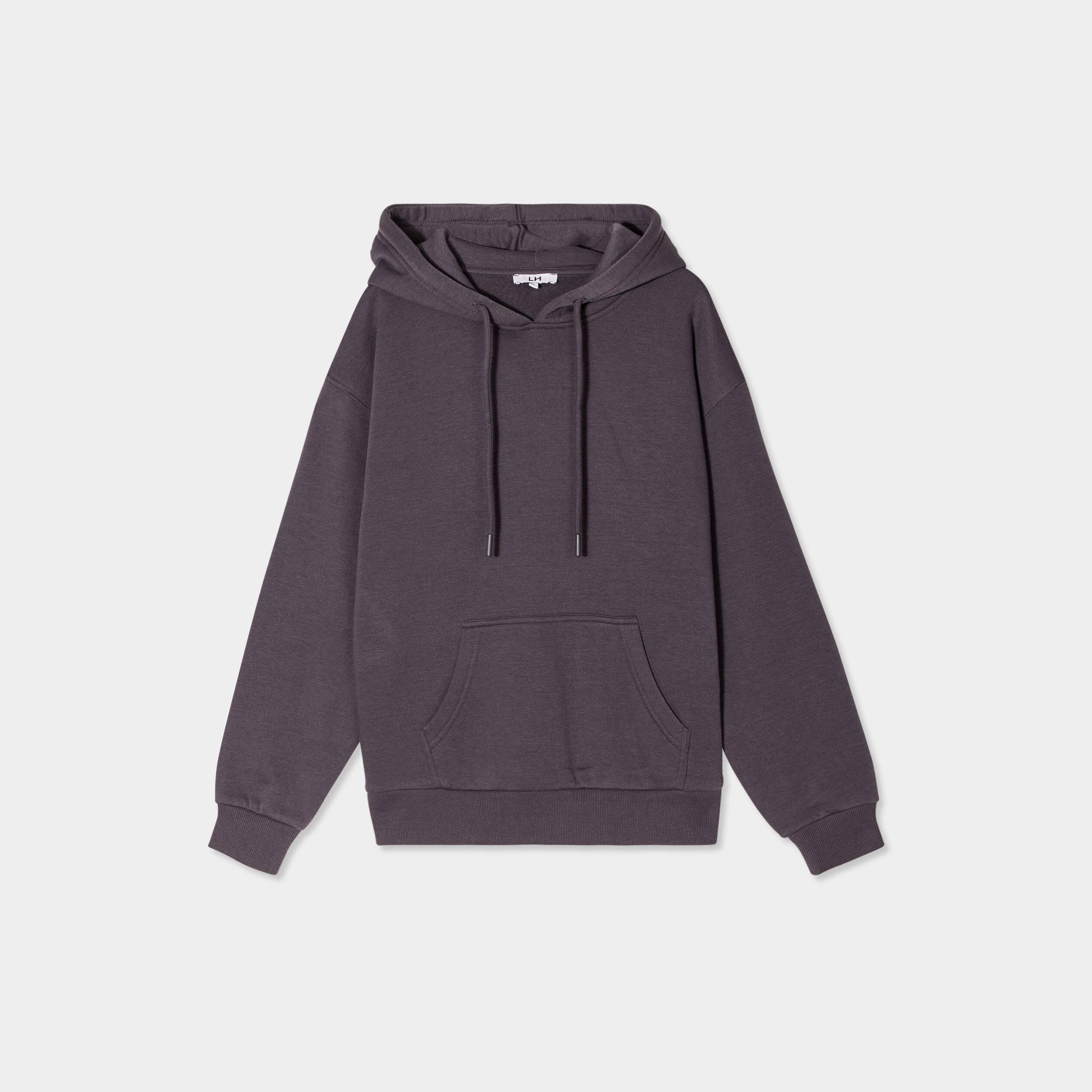 Sweat hoodie molleton à capuche gris foncé femme