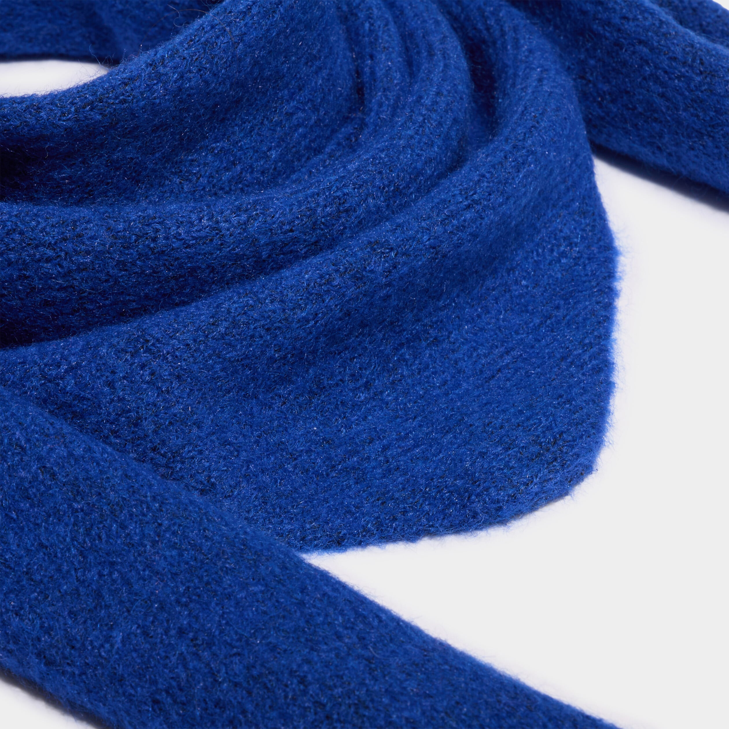 &Eacute;charpe triangulaire en maille douce bleu roi femme