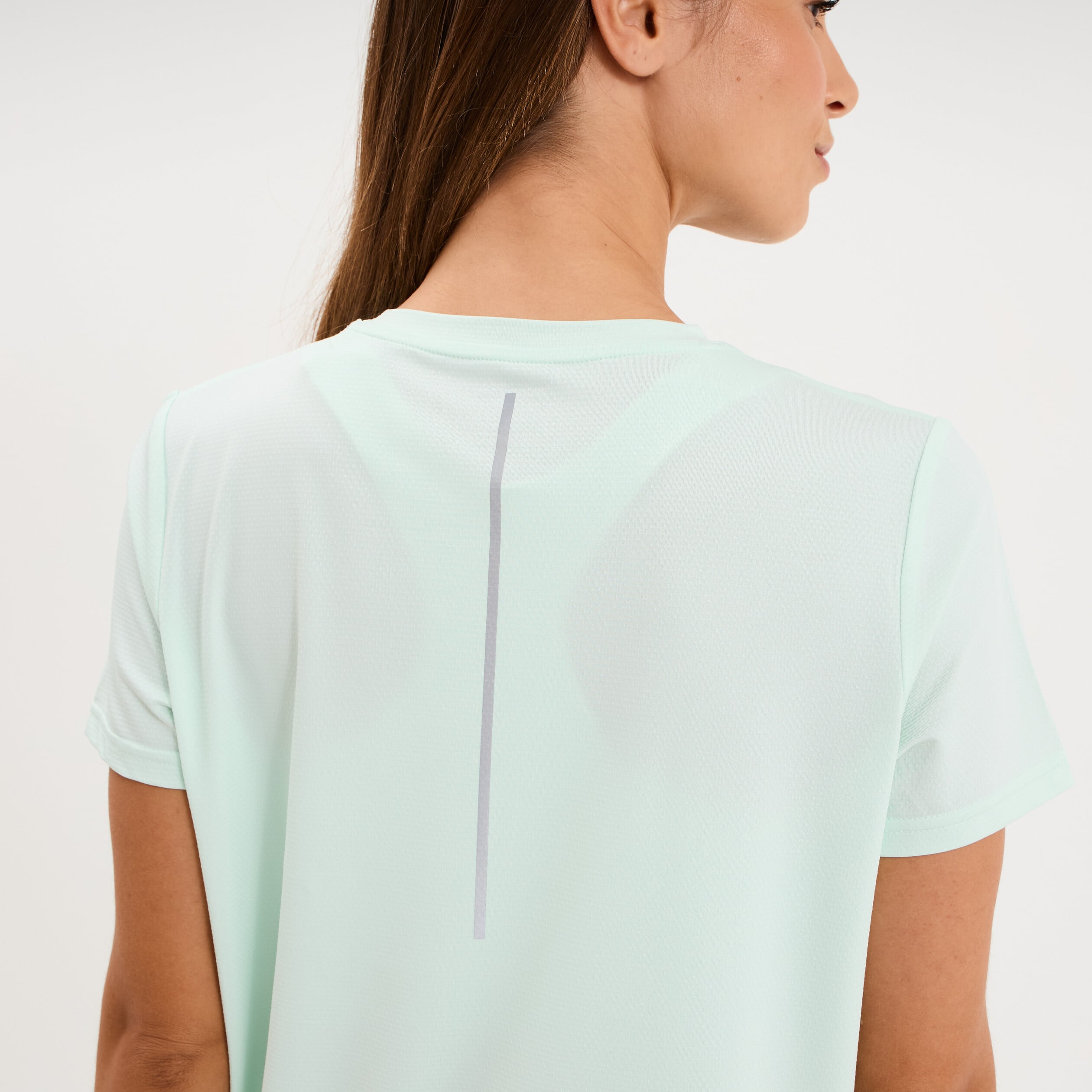 T-shirt de sport droit manches courtes bleu turquoise femme