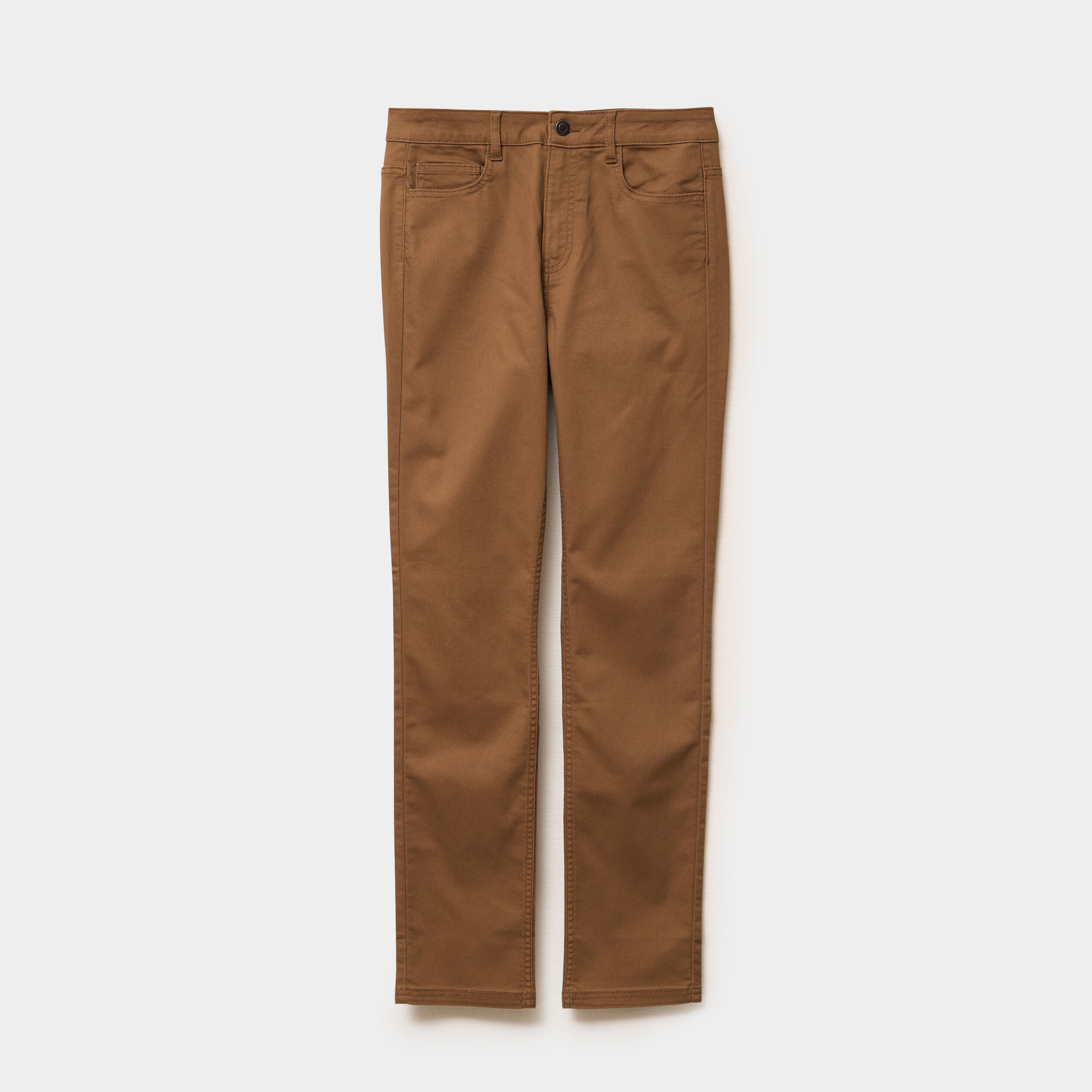 Pantalon slim stretch beige femme