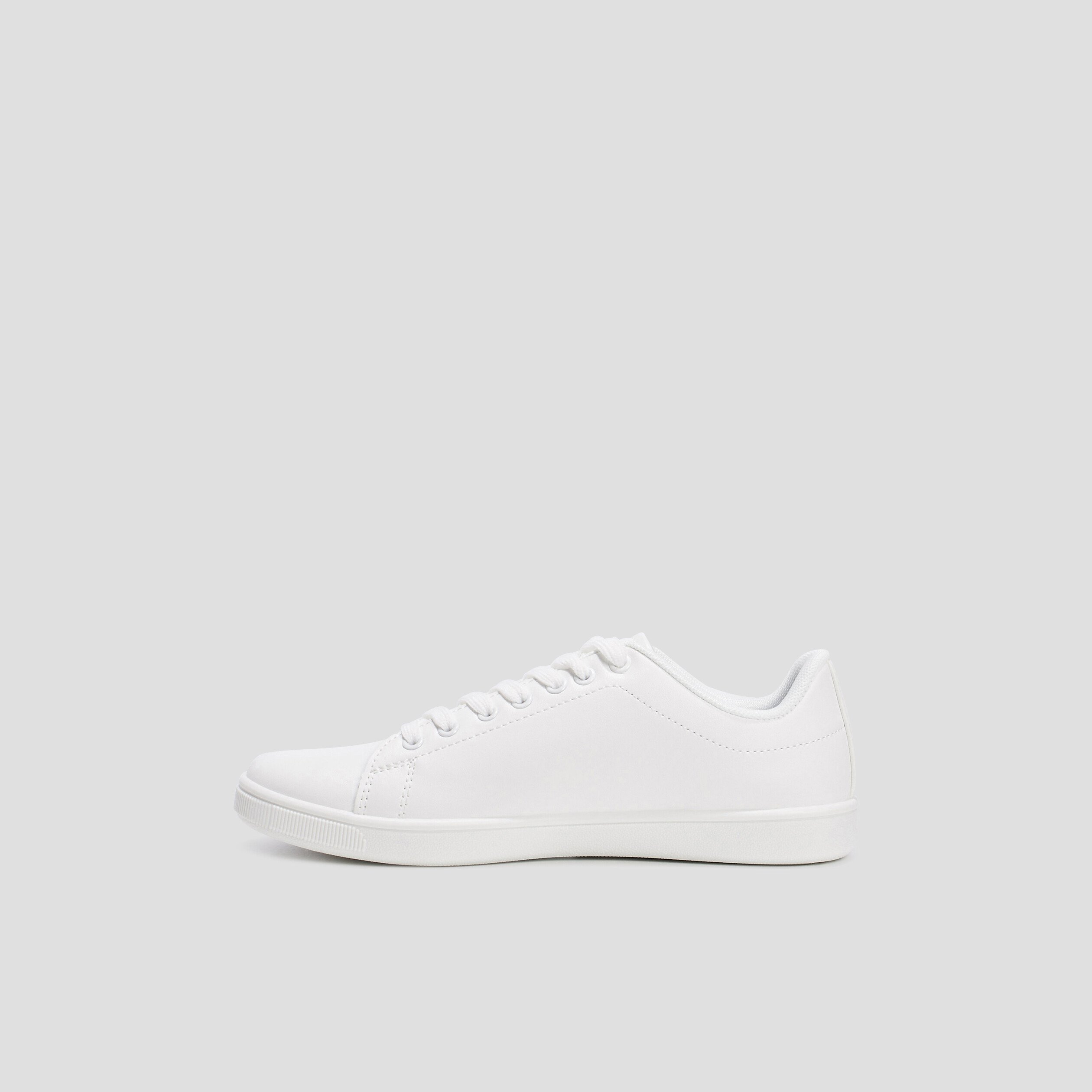 Tennis à lacets blanc femme - Main Image