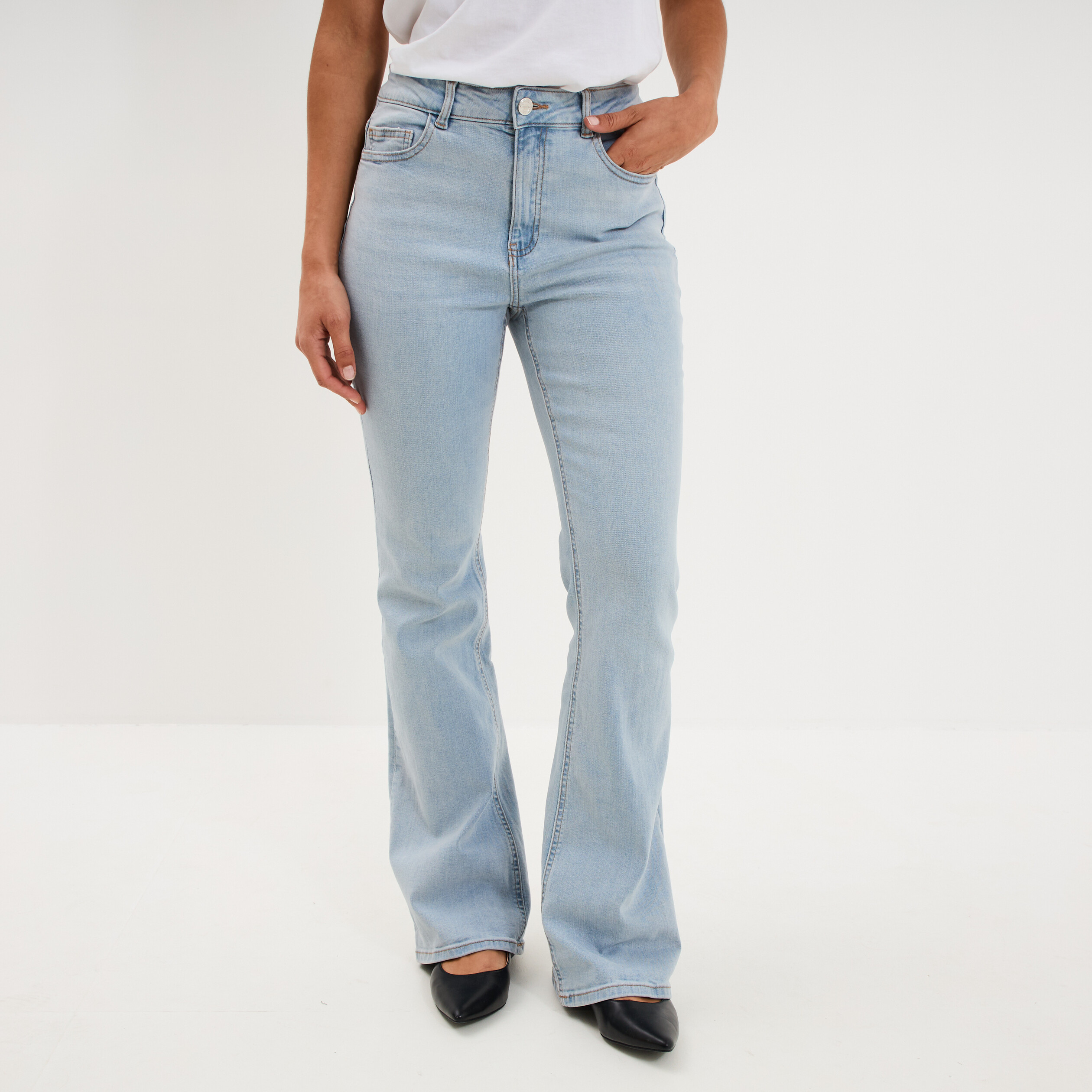 Jeans flare 5 poches denim double stone femme