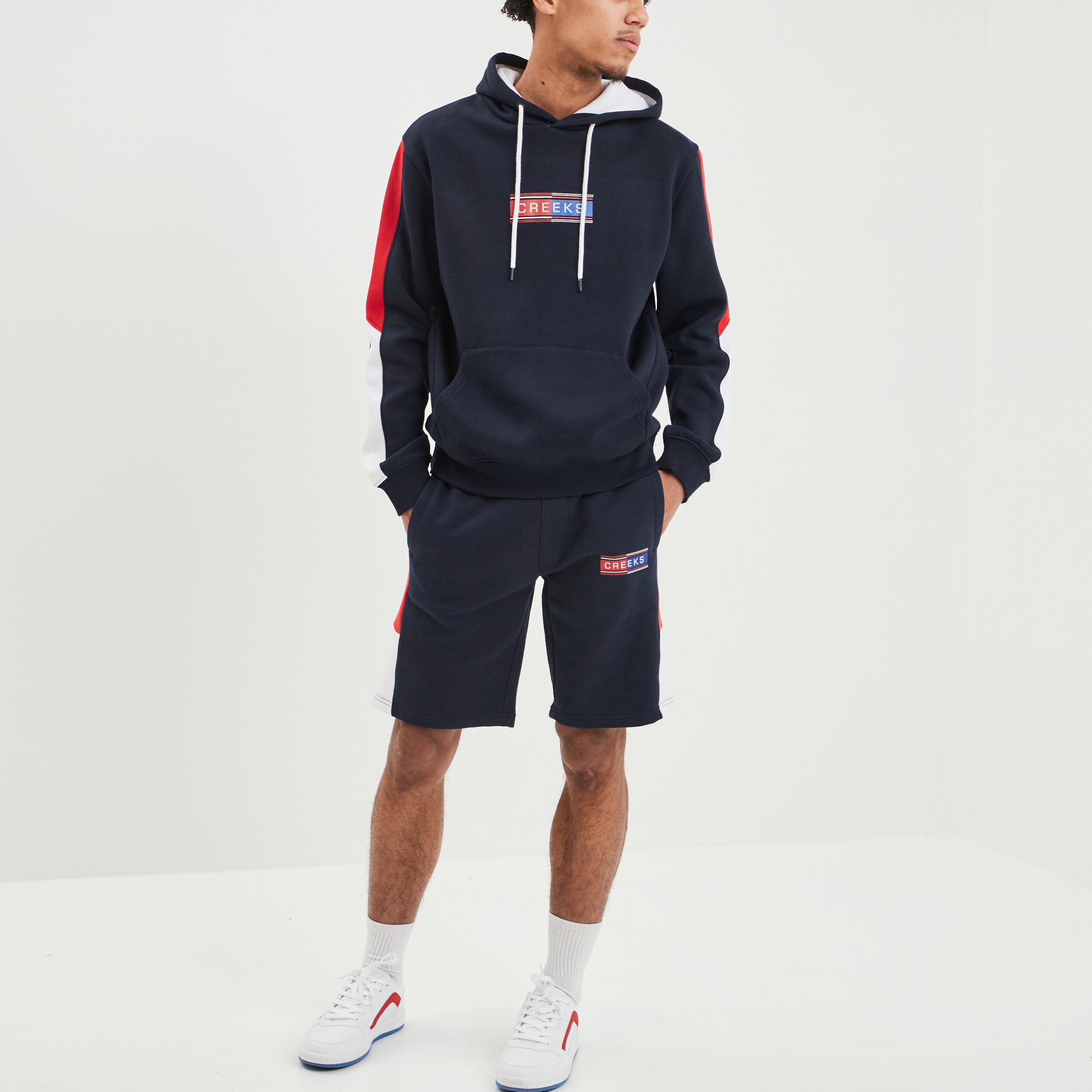 Jogging-Short droit à coulisse Creeks bleu marine homme