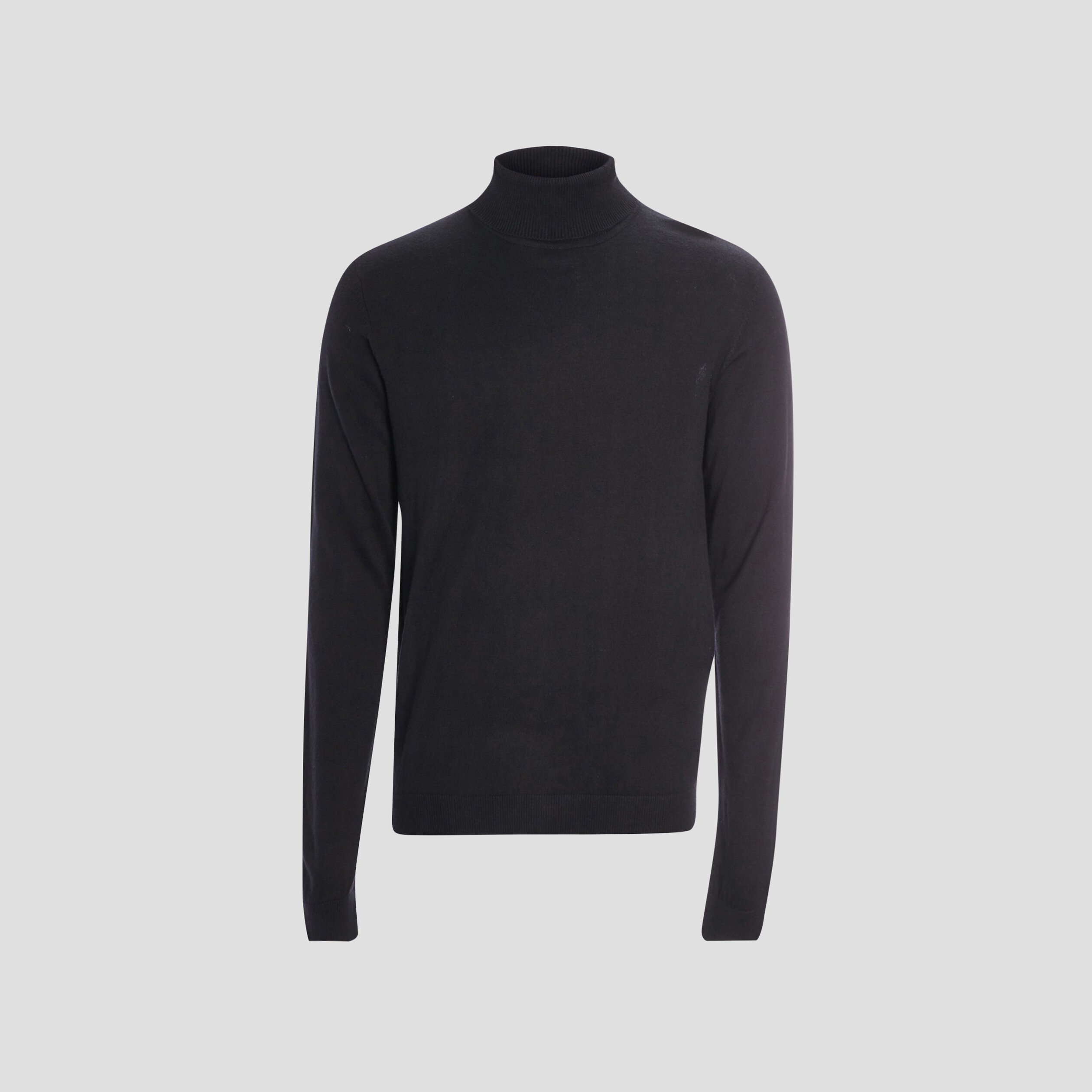 Pull avec col roul noir homme