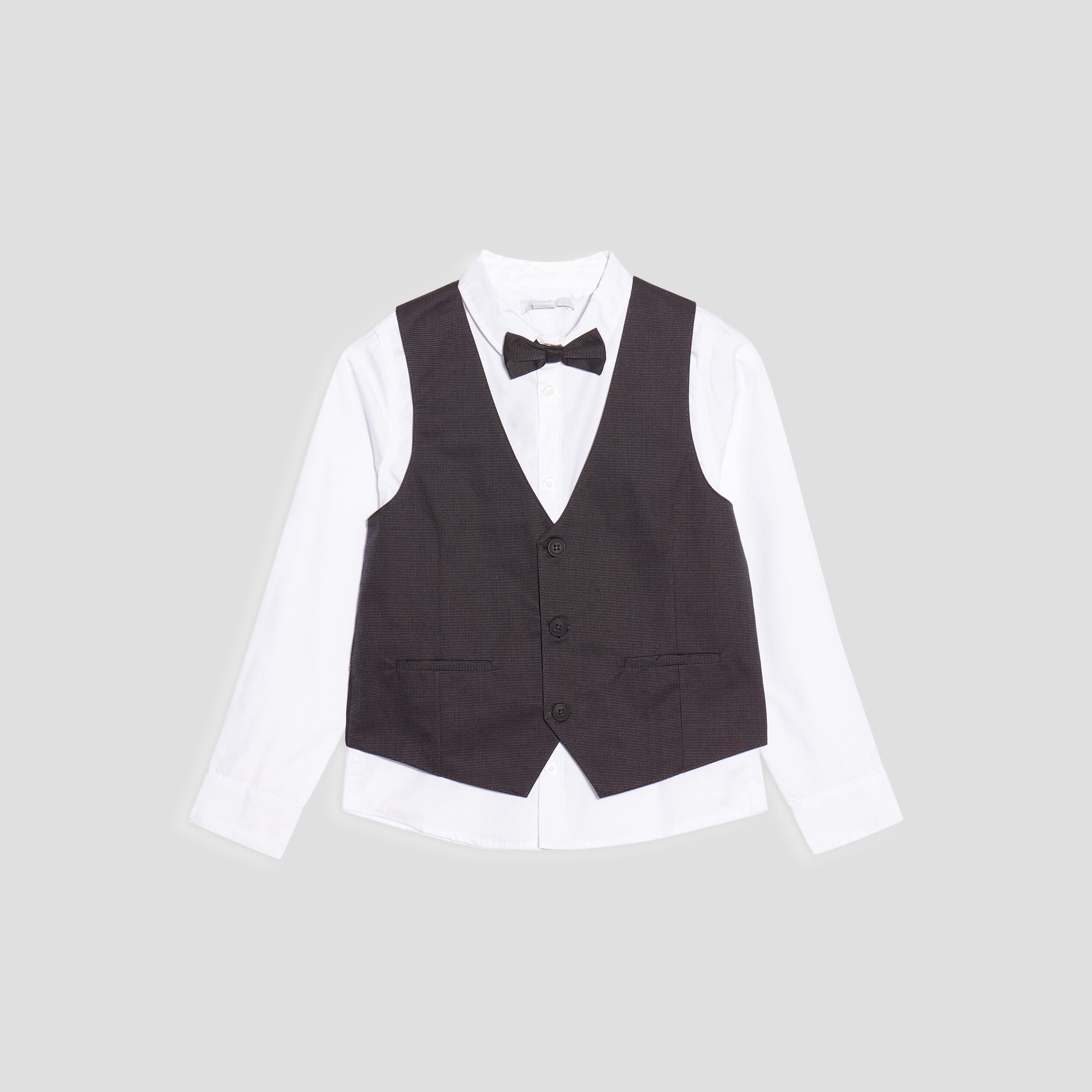 ensemble 3 pieces chemise et veston blanc garcon Ensemble 3 pièces chemise et veston blanc garçon