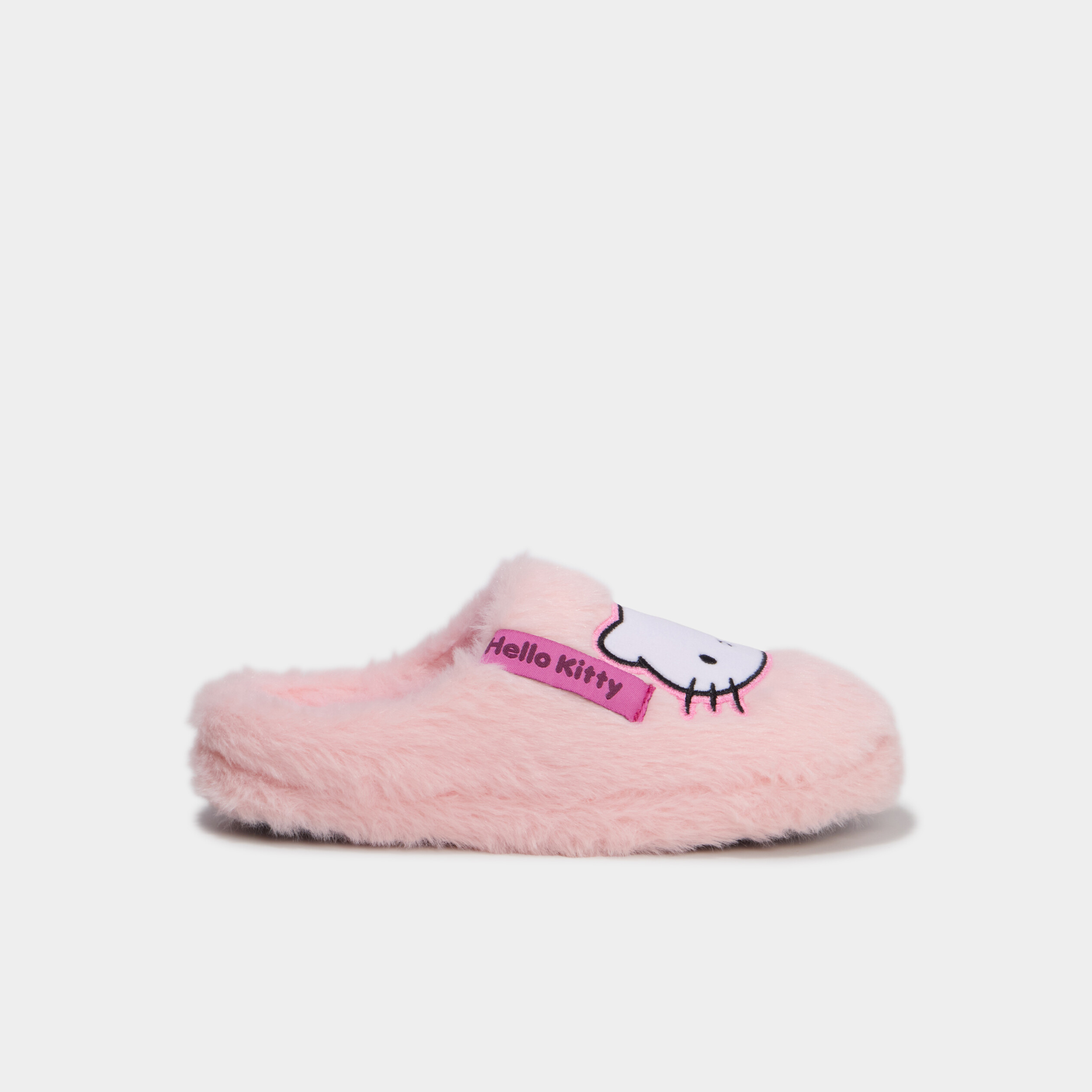 Chaussons fausse fourrure Hello Kitty rose fille
