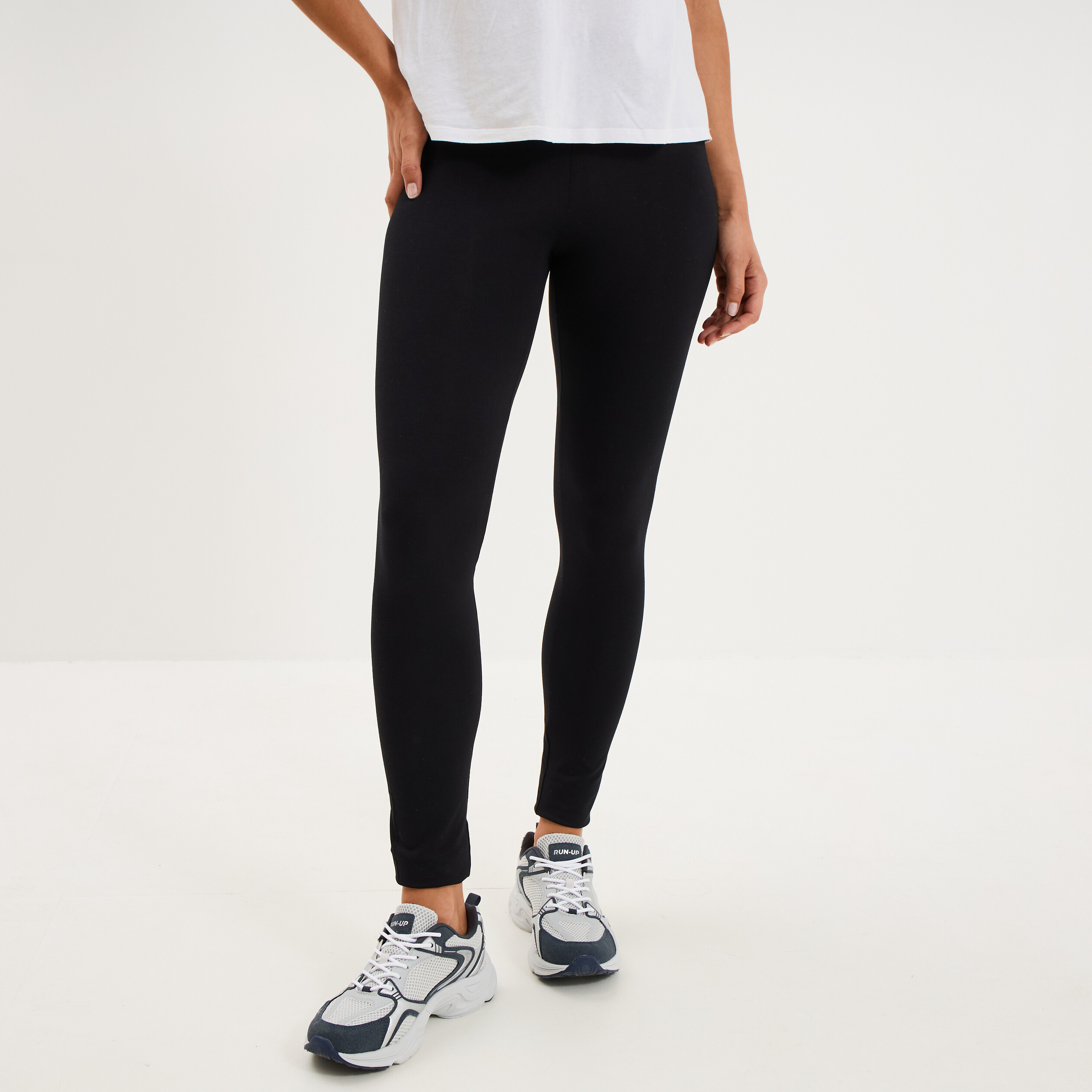 Legging taille &eacute;lastiqu&eacute;e noir femme