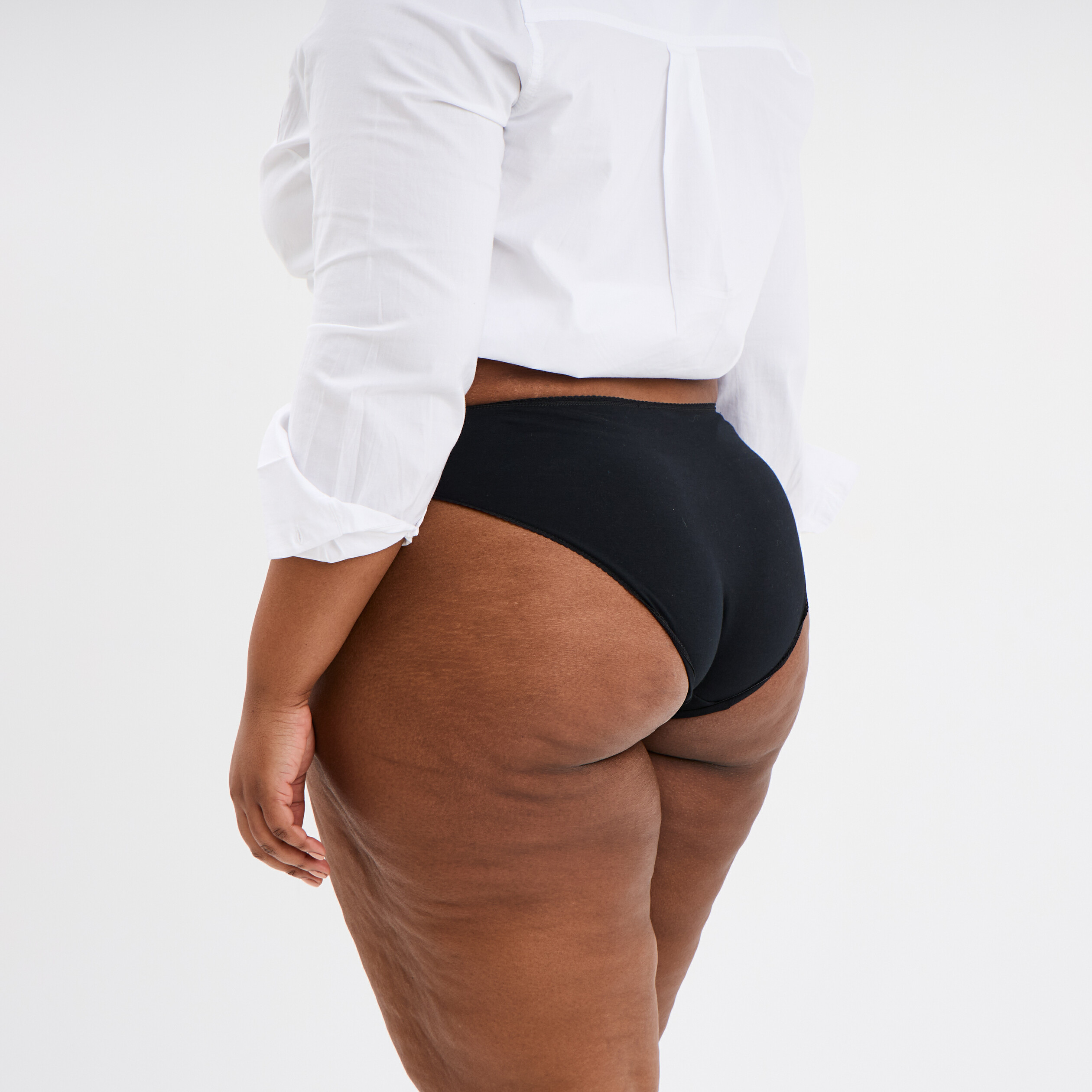 Culotte empiècements dentelle noir femme grande taille