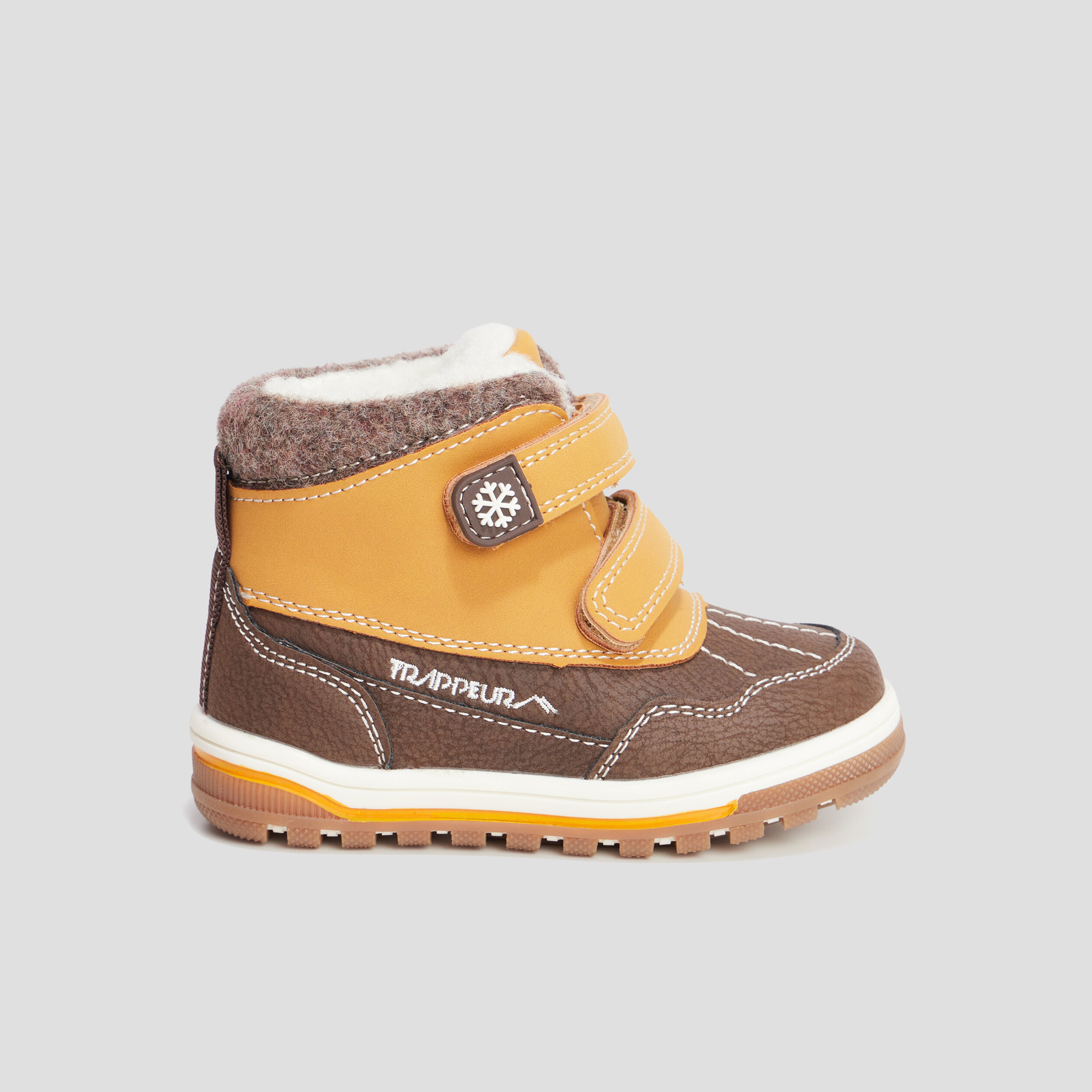 bottines fourrees bout rond trappeur camel bebeg Bottines fourrées bout rond Trappeur camel bébé garçon
