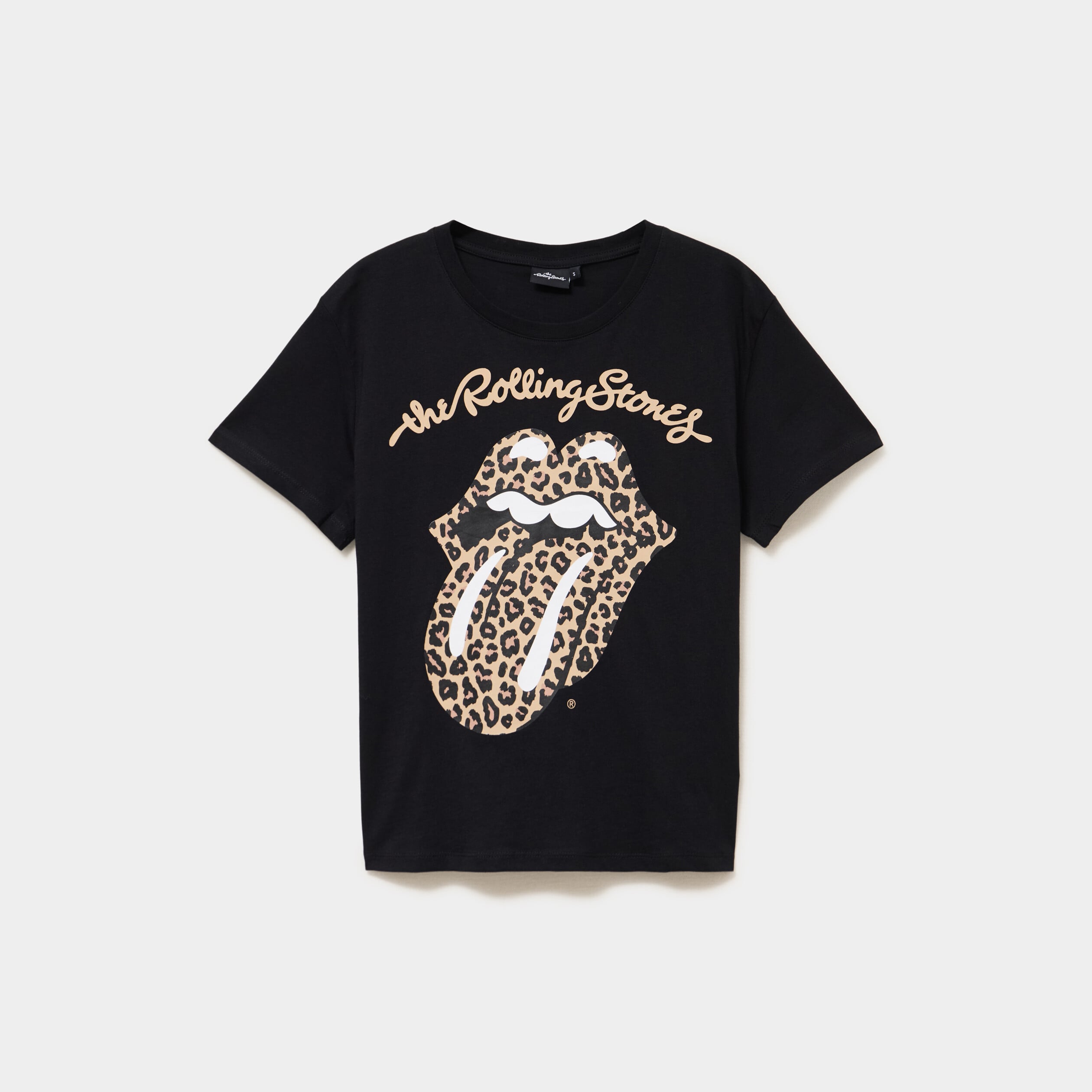 T-shirt manches courtes Rolling Stones noir femme