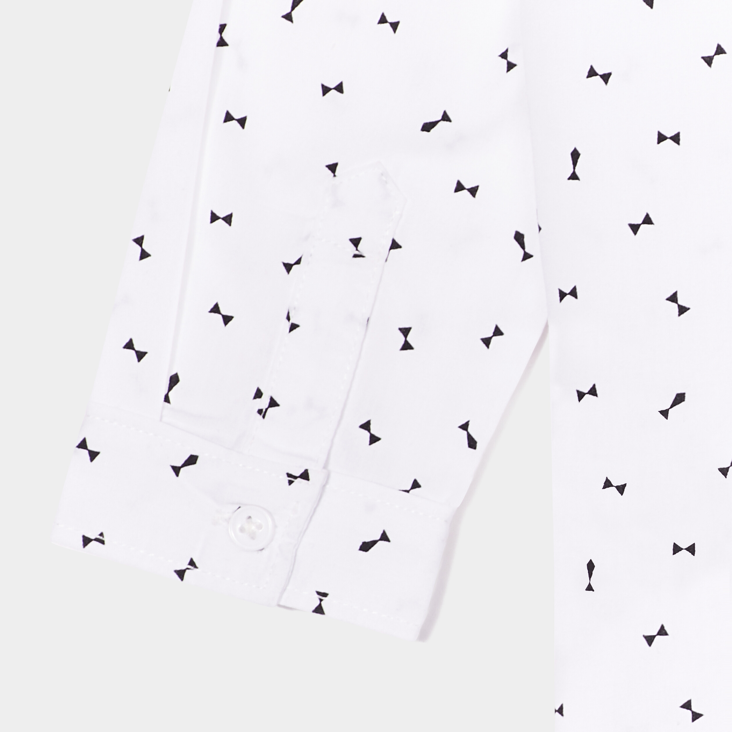 Chemise avec noeud papillon Kimbaloo blanc bébé garçon