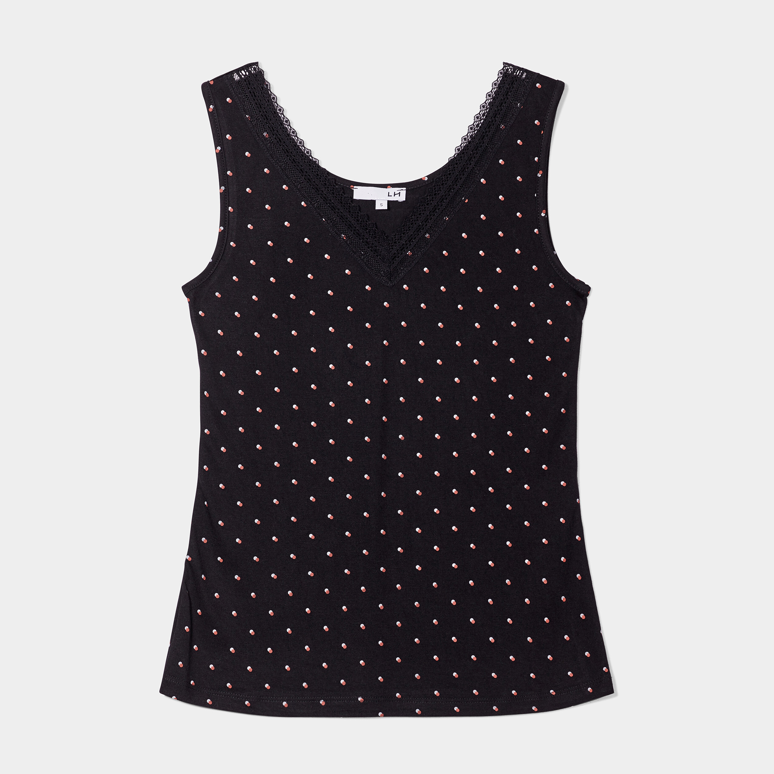 haut de pyjama debardeur noir femme Haut de pyjama débardeur noir femme