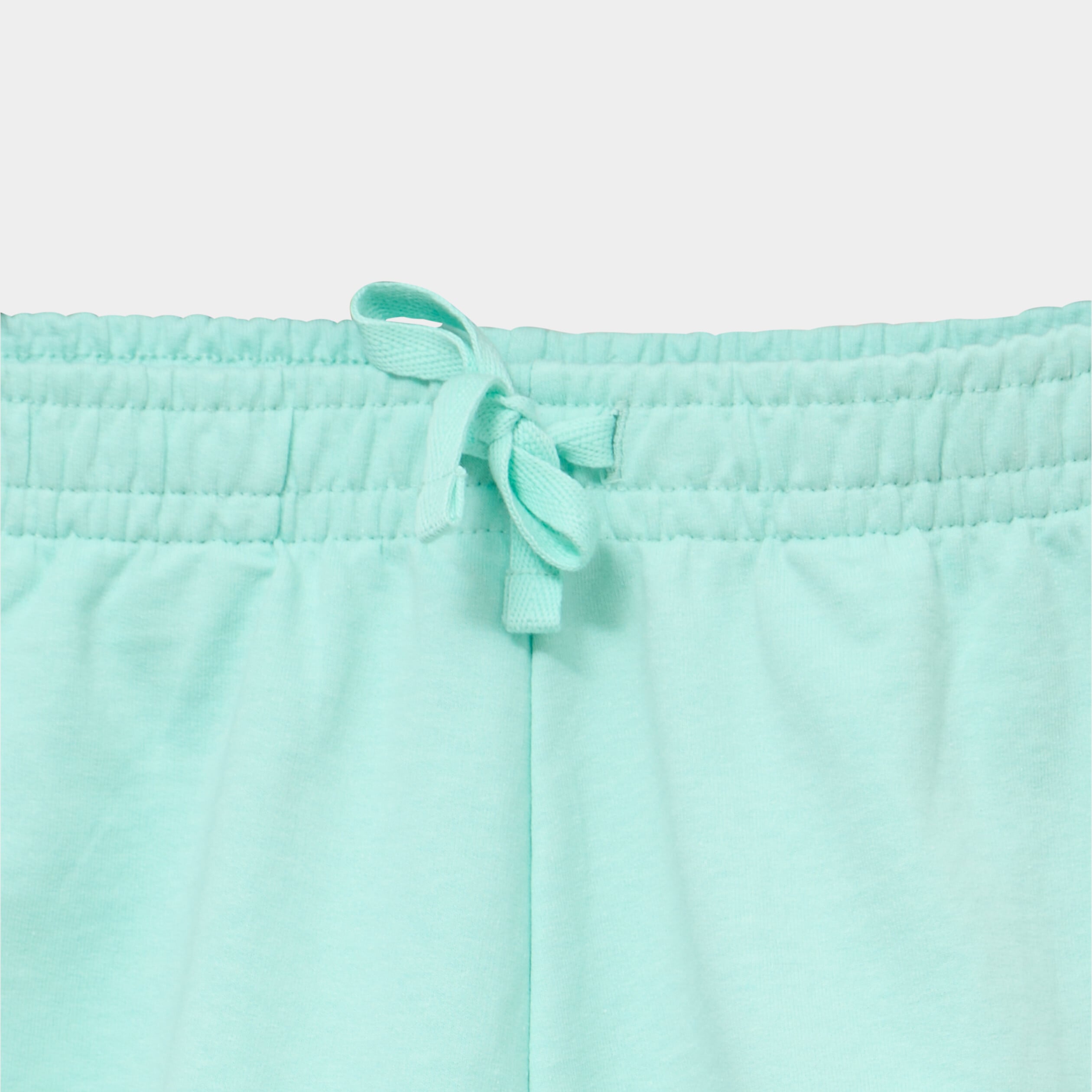 Short molletonn&eacute; taille &eacute;lastiqu&eacute;e vert clair fille