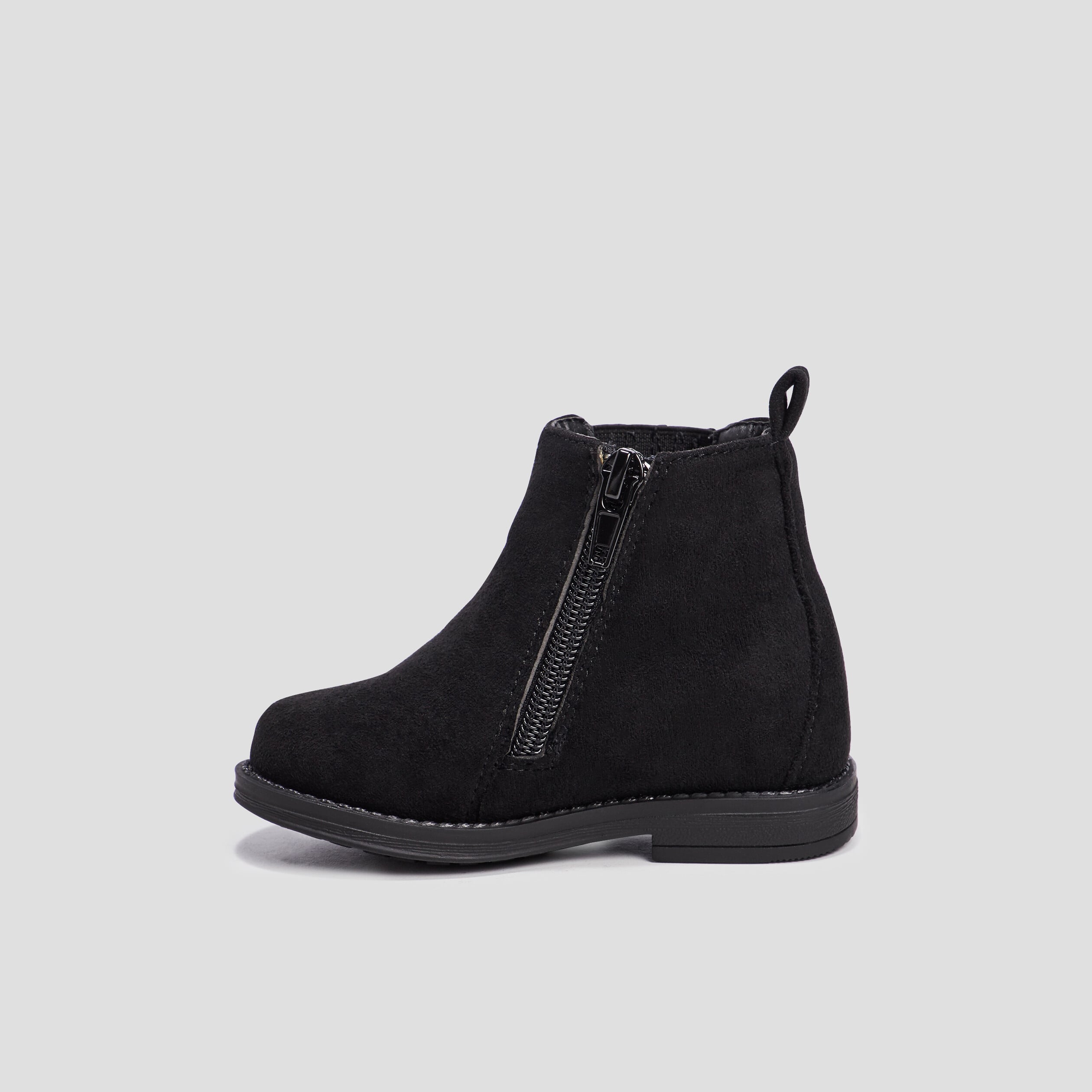 Bottines paillet&eacute; chelsea zipp&eacute;es noir b&eacute;b&eacute; fille
