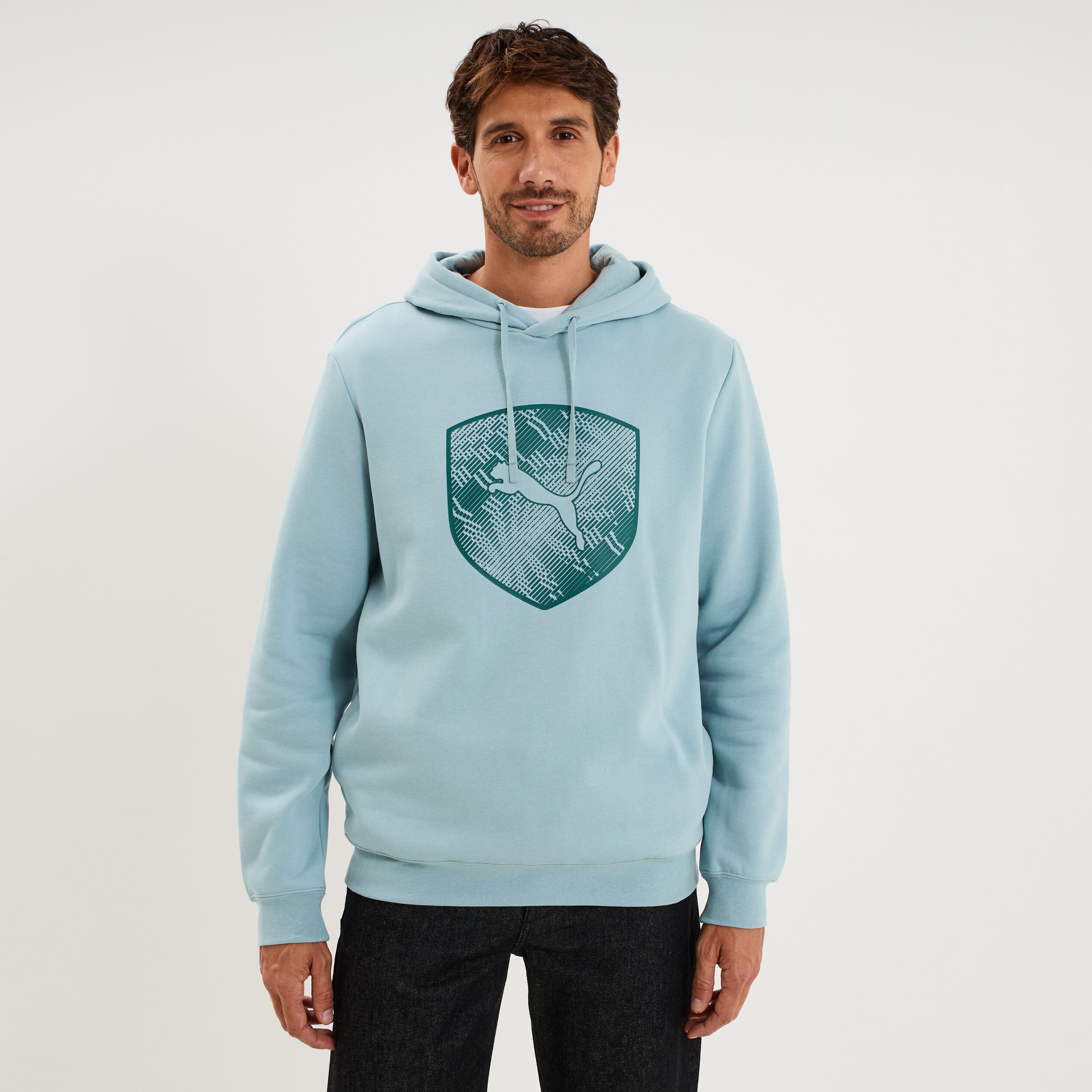 Sweat hoodie &agrave; capuche Puma vert &eacute;meraude homme