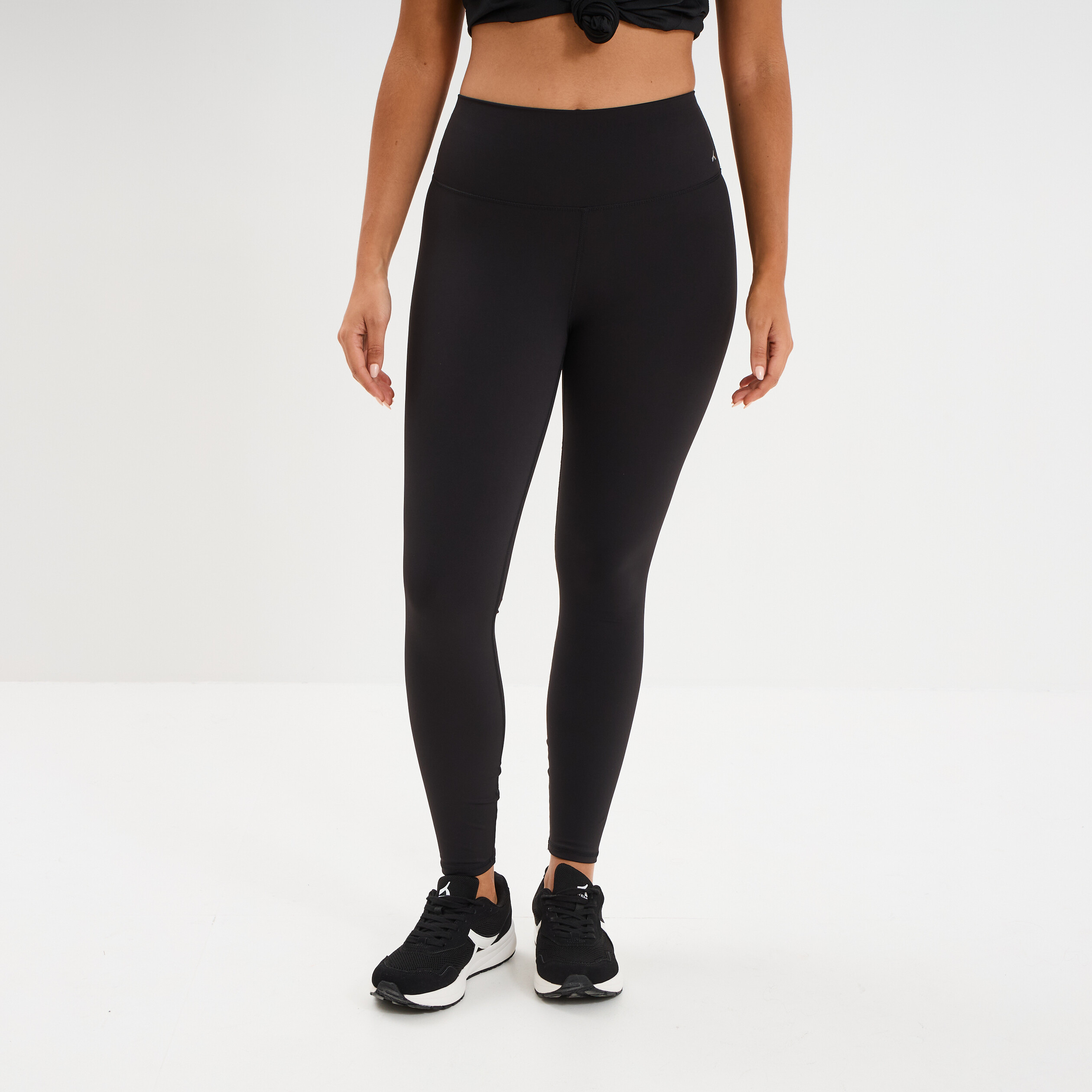Legging de sport gainant taille haute noir femme La Halle
