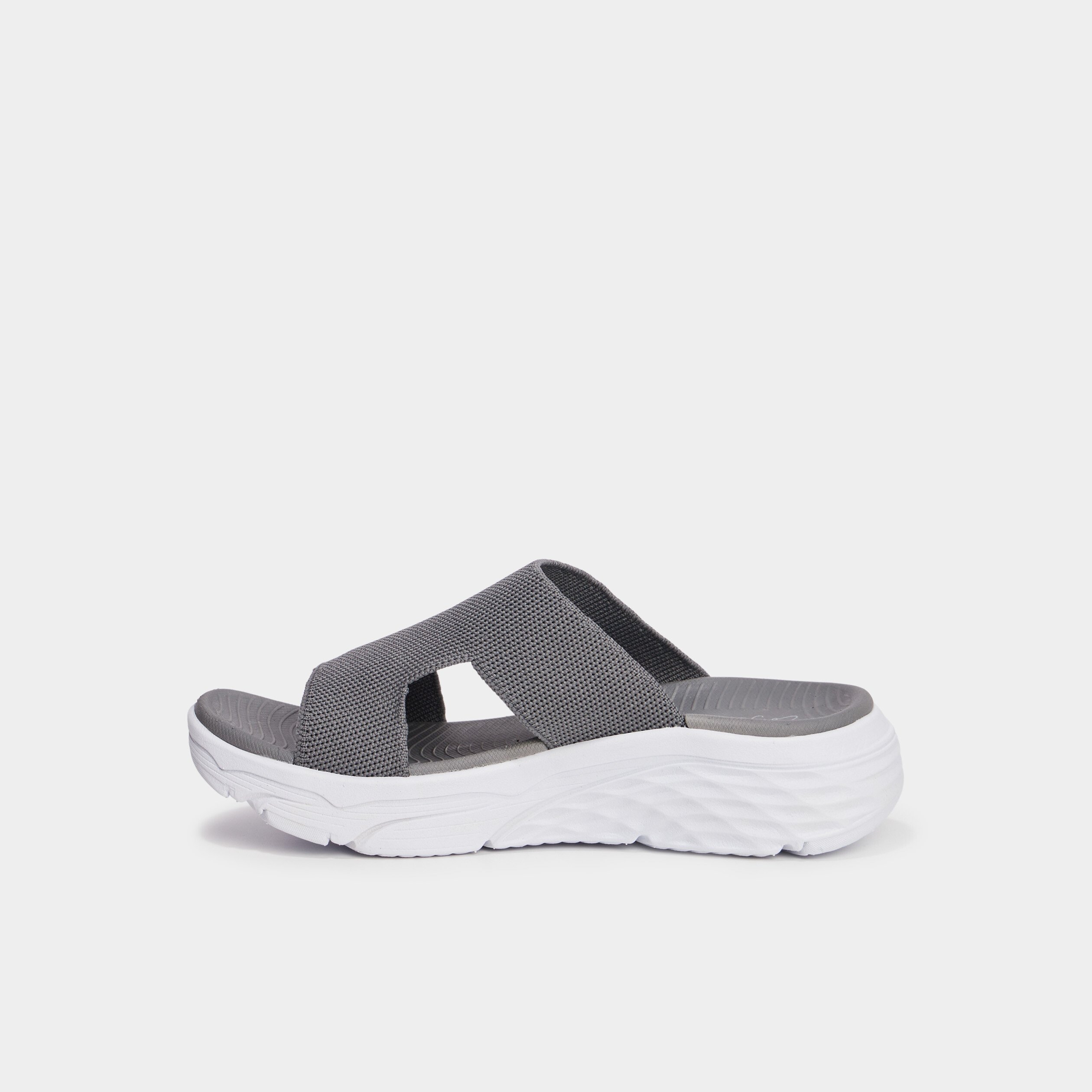 Mules compensees Confortissimo Flyknit gris femme La Halle